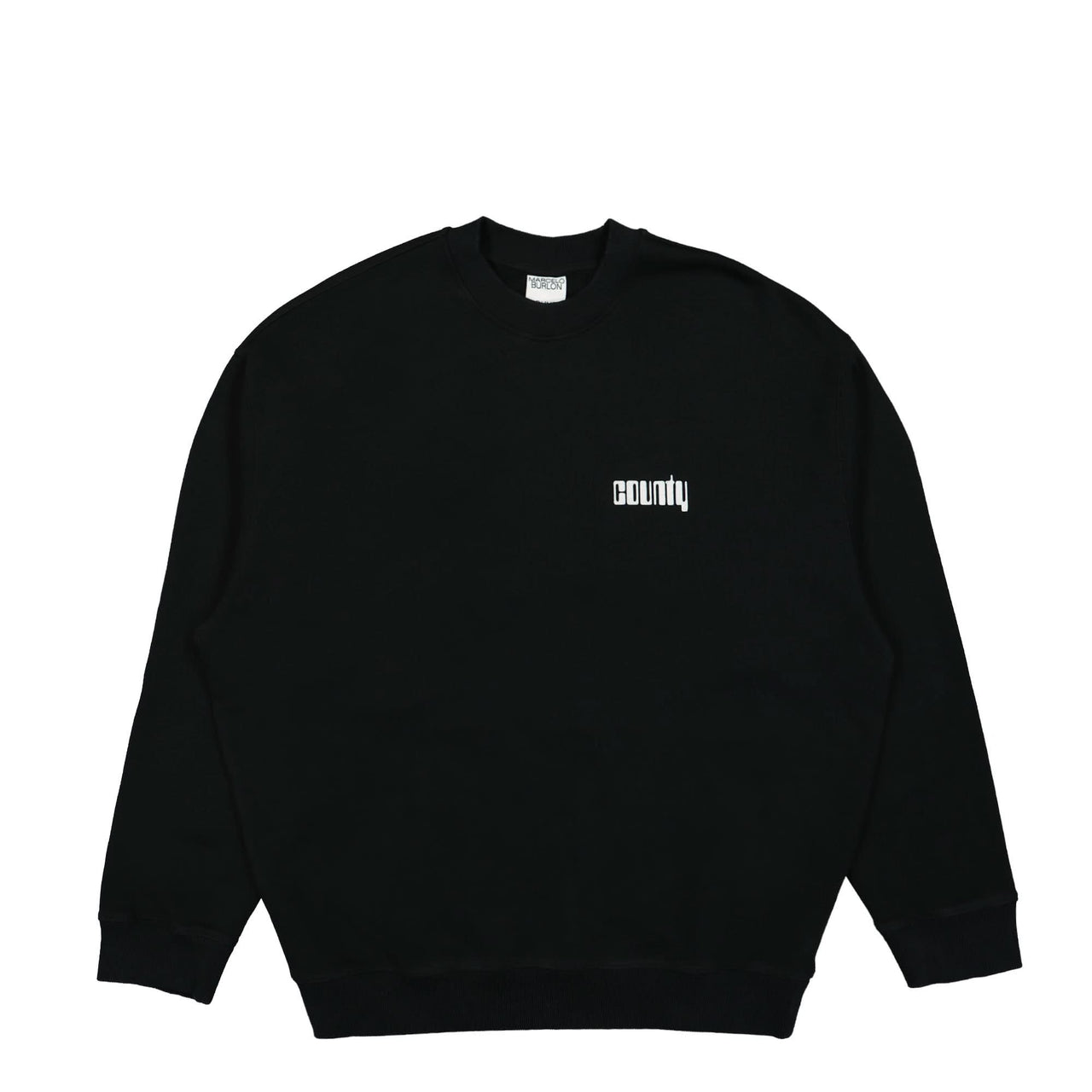 Marcelo Burlon - County of Milan Disco God Comfort Crewneck Black Detail view 1 | Gate