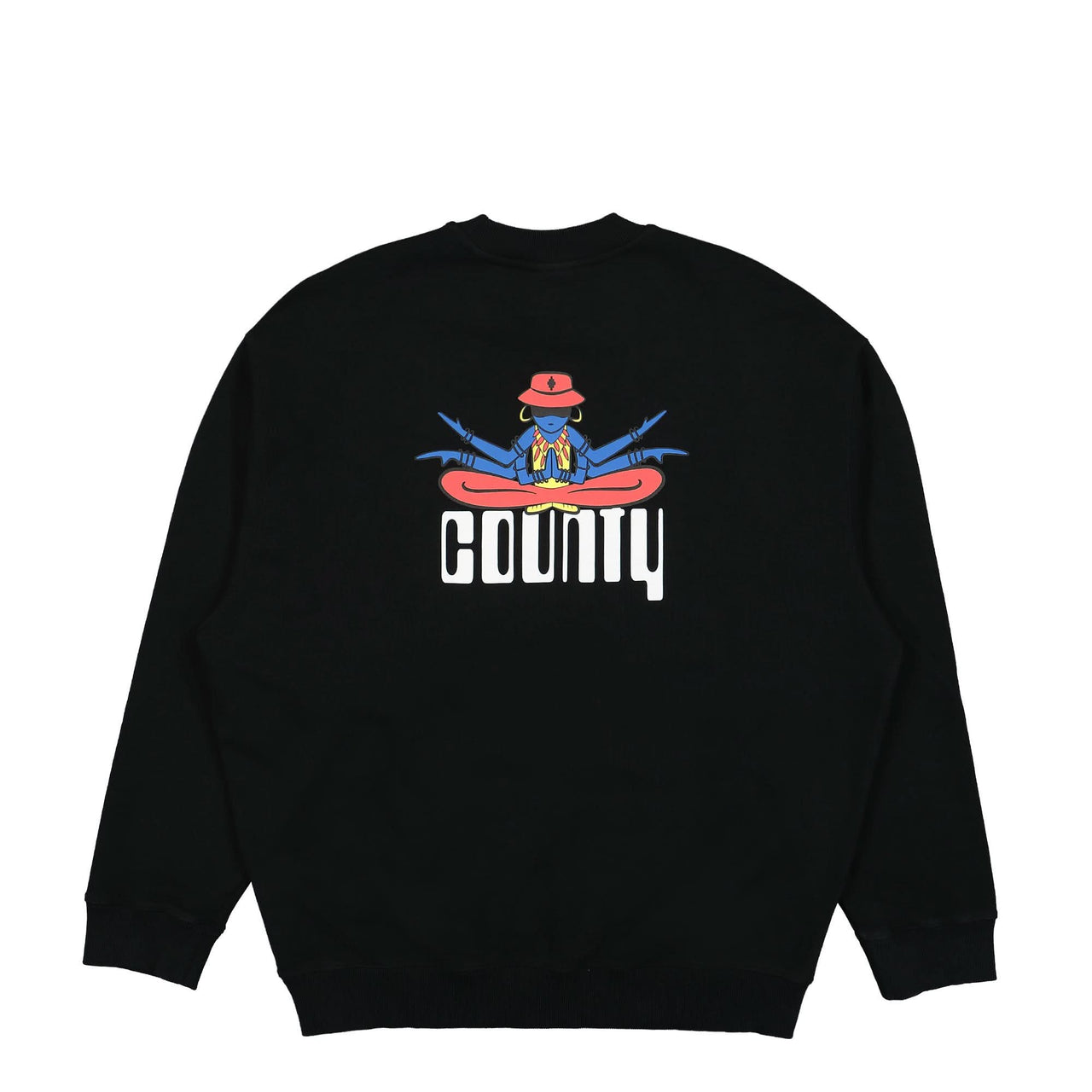 Marcelo Burlon - County of Milan Disco God Comfort Crewneck Black Detail view 1 | Gate