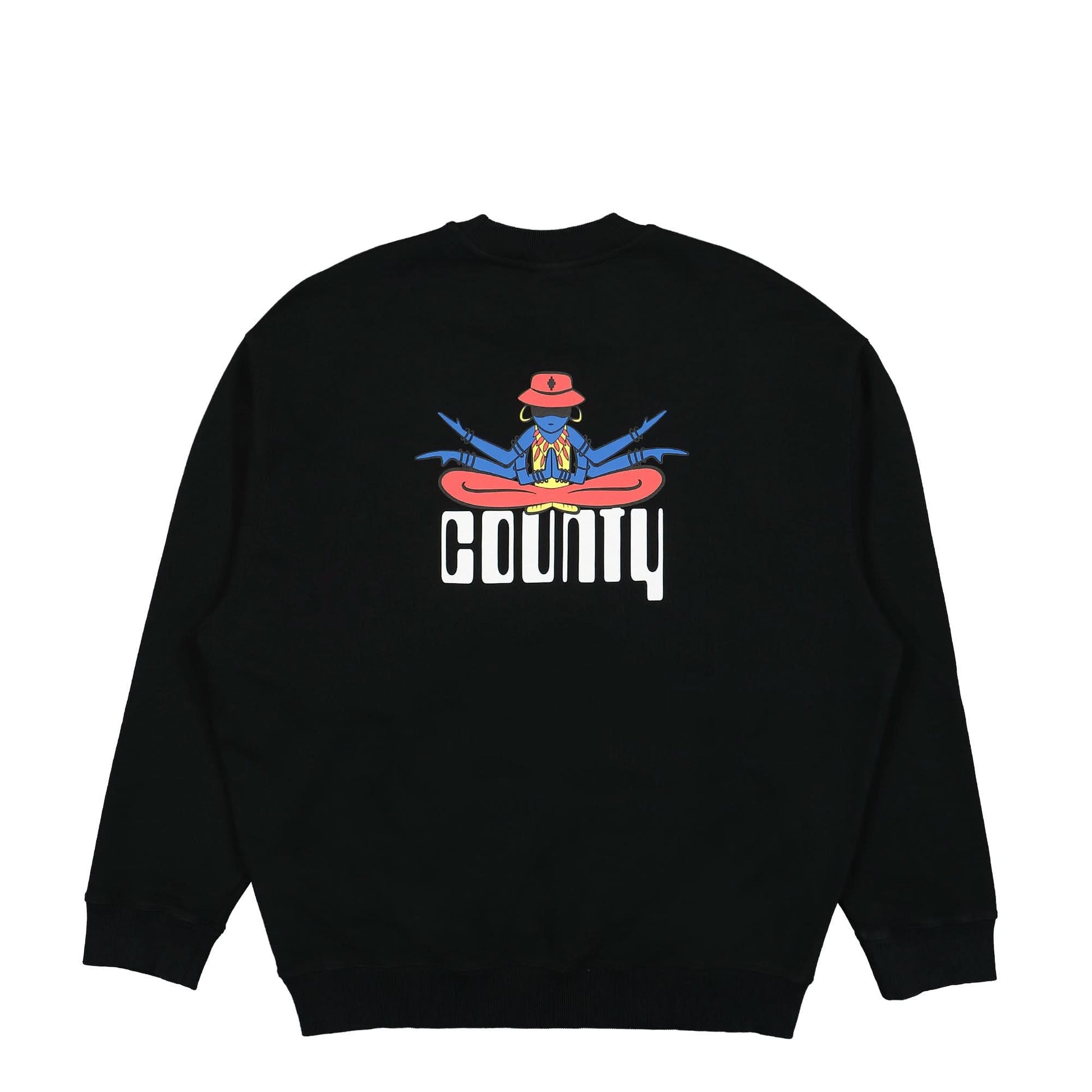 Marcelo Burlon - County of Milan Disco God Comfort Crewneck Black Detail view 2 | Gate