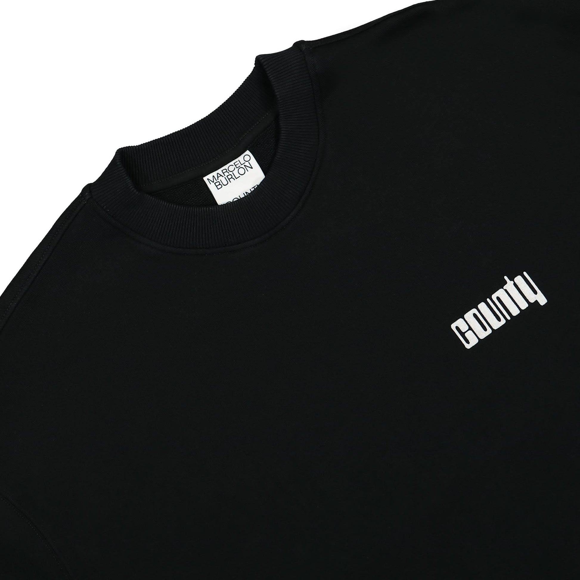 Marcelo Burlon - County of Milan Disco God Comfort Crewneck Black Detail view 3 | Gate