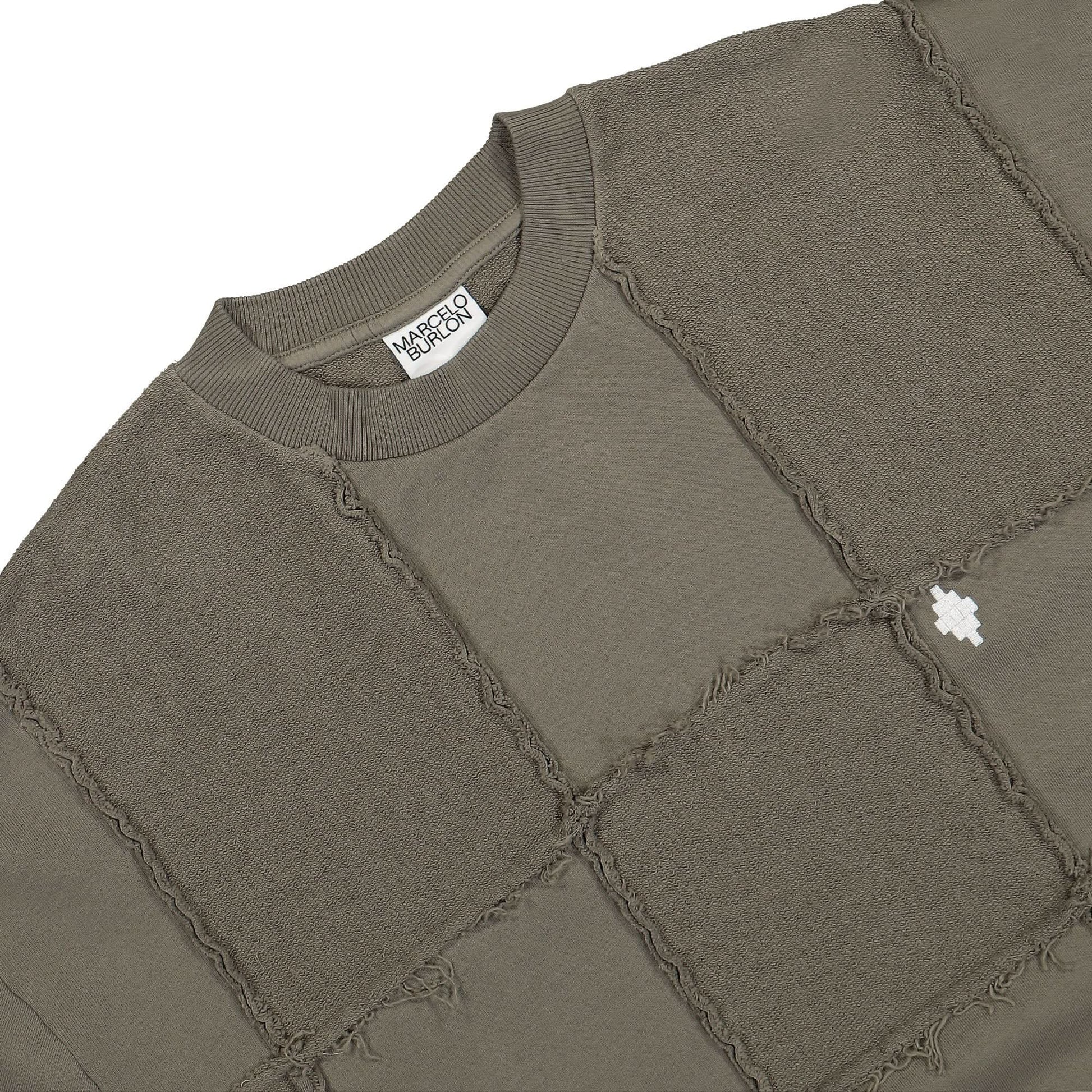 Marcelo Burlon - County of Milan Cross Inside Out Comfort Crew Green Detail view 3 | Gate
