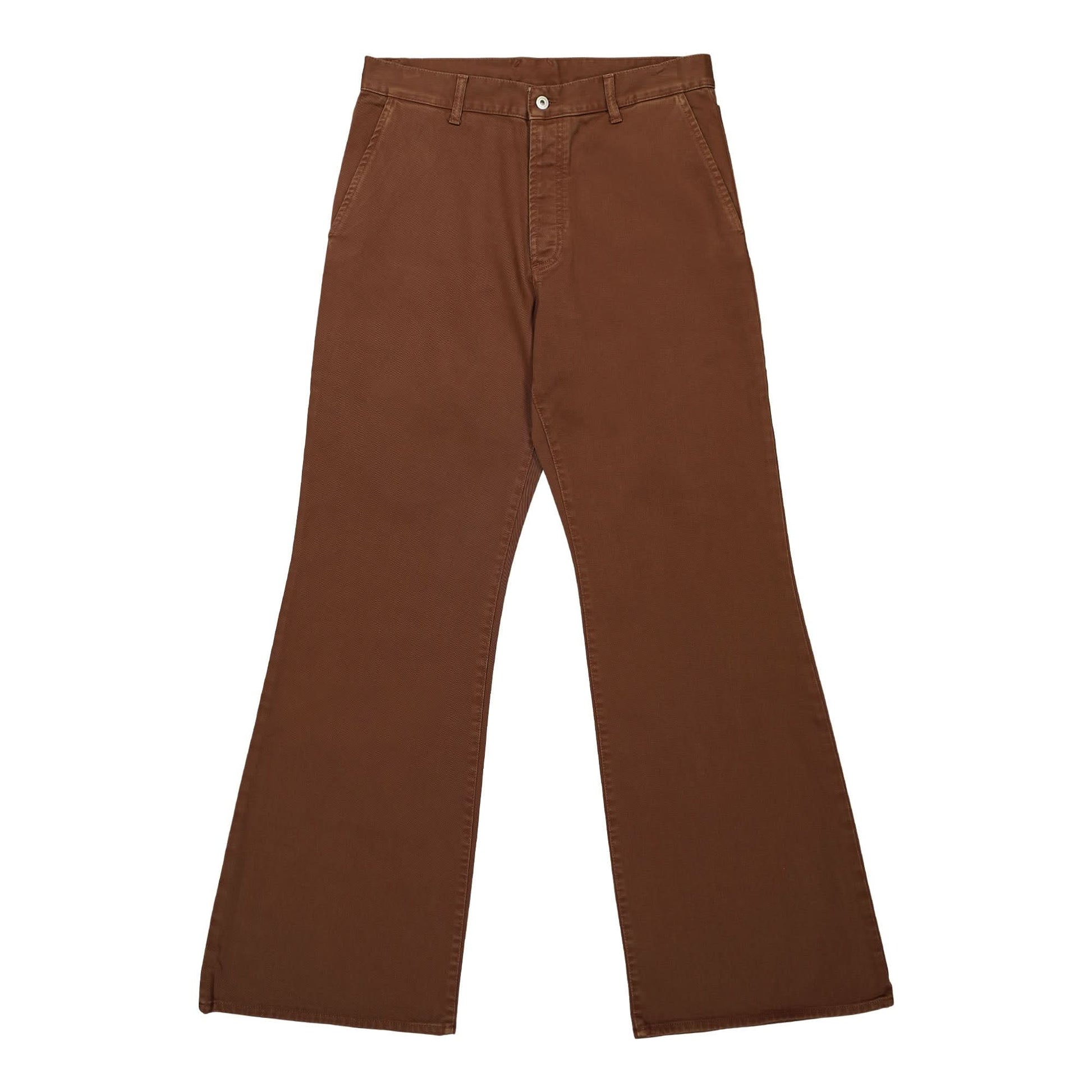 Marcelo Burlon - County of Milan Poster Eye Veg Dyed Flare Pants Brown Detail view 1 | Gate