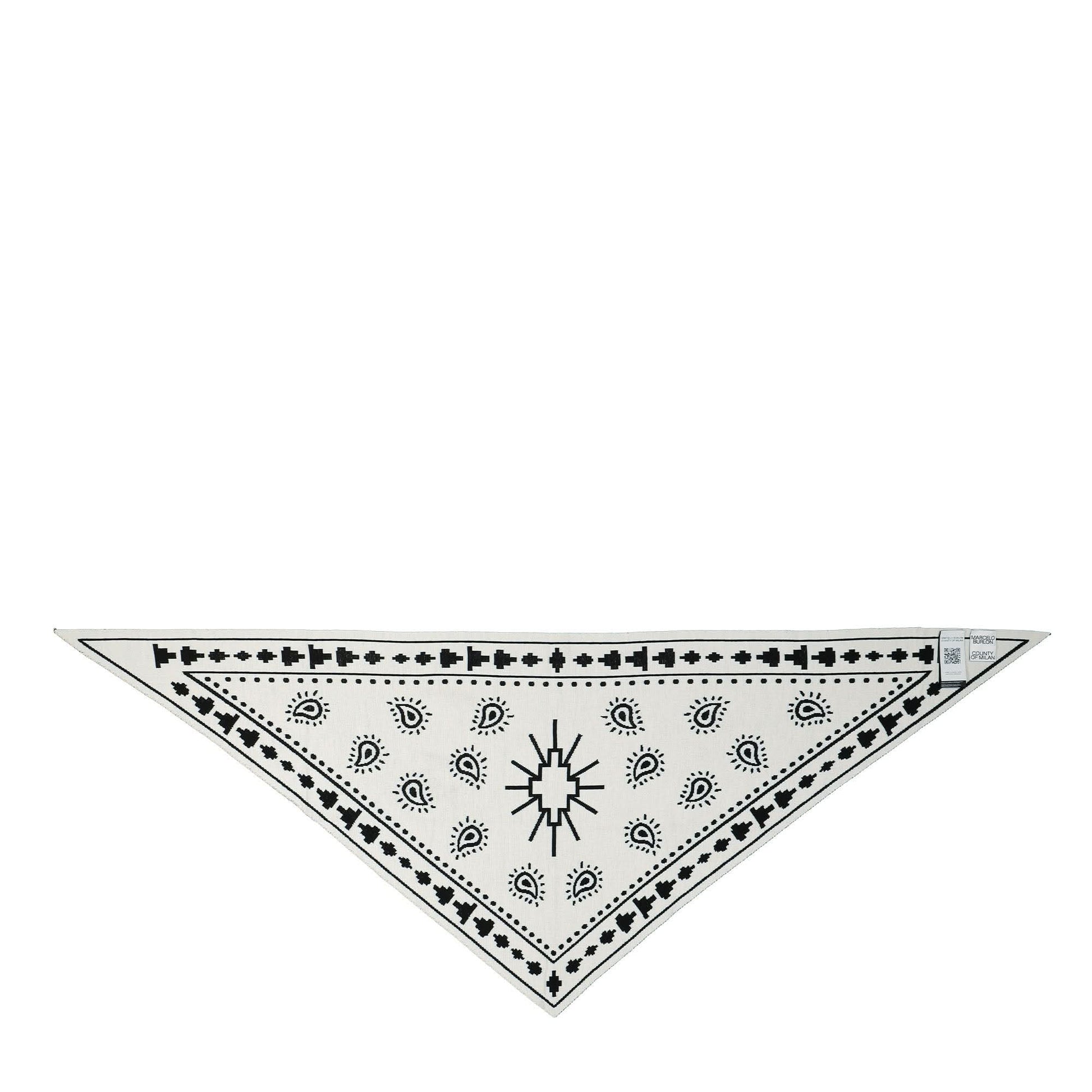 Marcelo Burlon - County of Milan Bandana Knit Scarf Black Detail view 2 | Gate