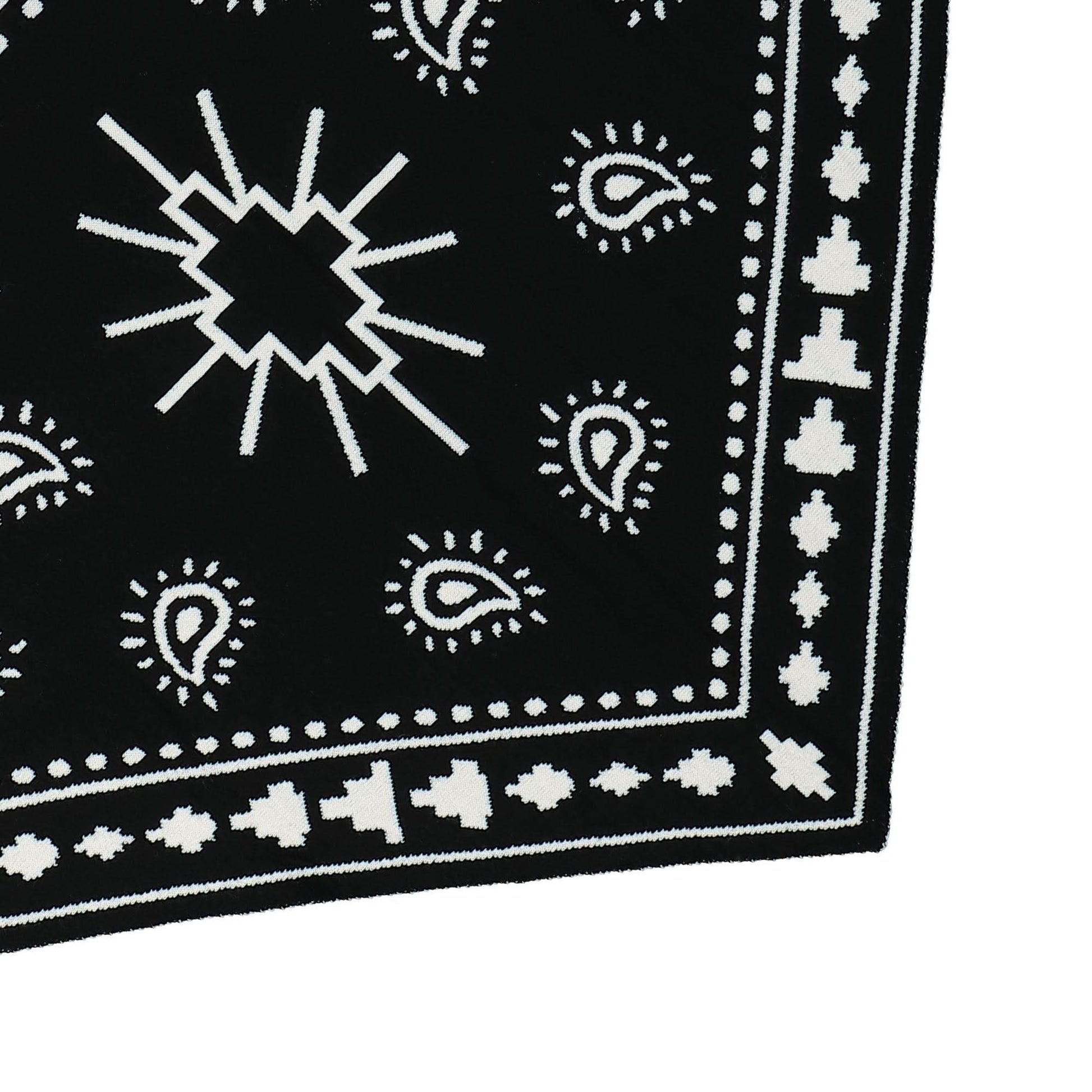 Marcelo Burlon - County of Milan Bandana Knit Scarf Black Detail view 3 | Gate