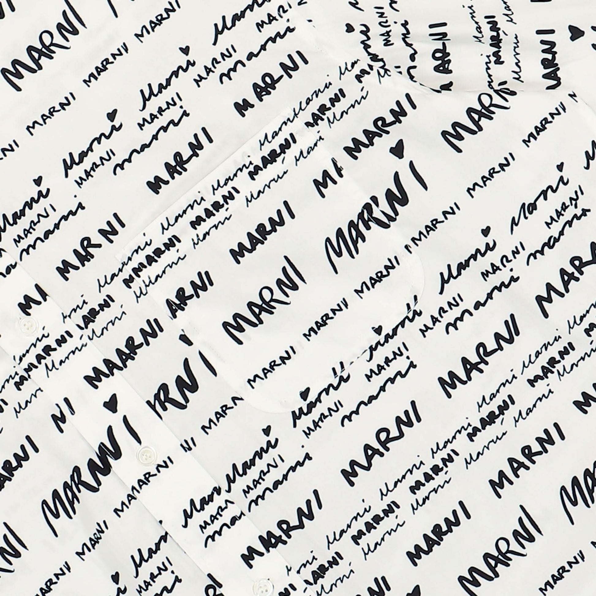 Marni Megamarni Popeline Shirt White Detail view 4 | Gate