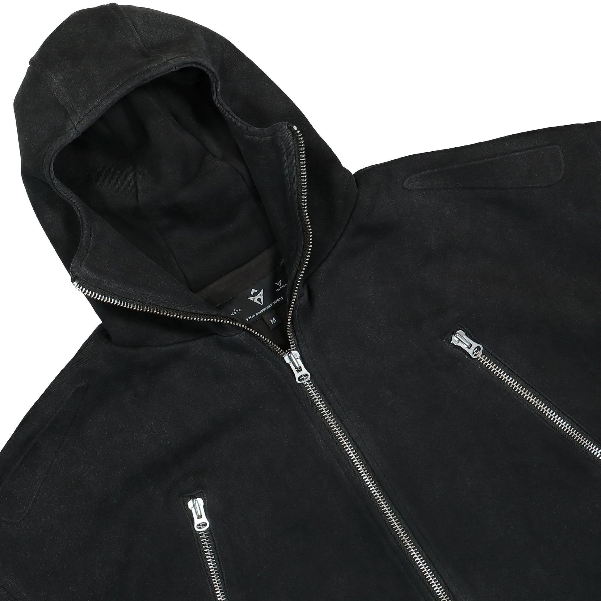 GATE Scuba Zip Hoodie Black Detail view 3 | Gate