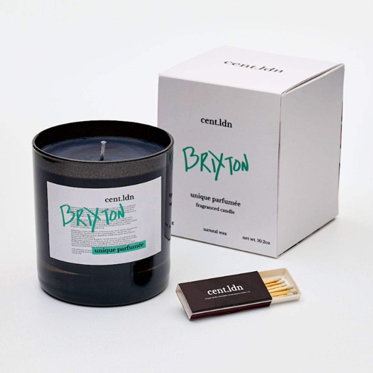 cent.ldn Brixton Perfumed Candle Black Detail view 1 | Gate