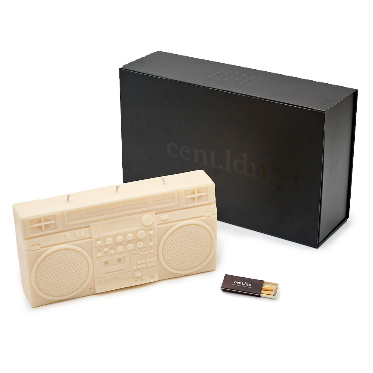 cent.ldn RC M90 Boombox Candle Beige Detail view 1 | Gate