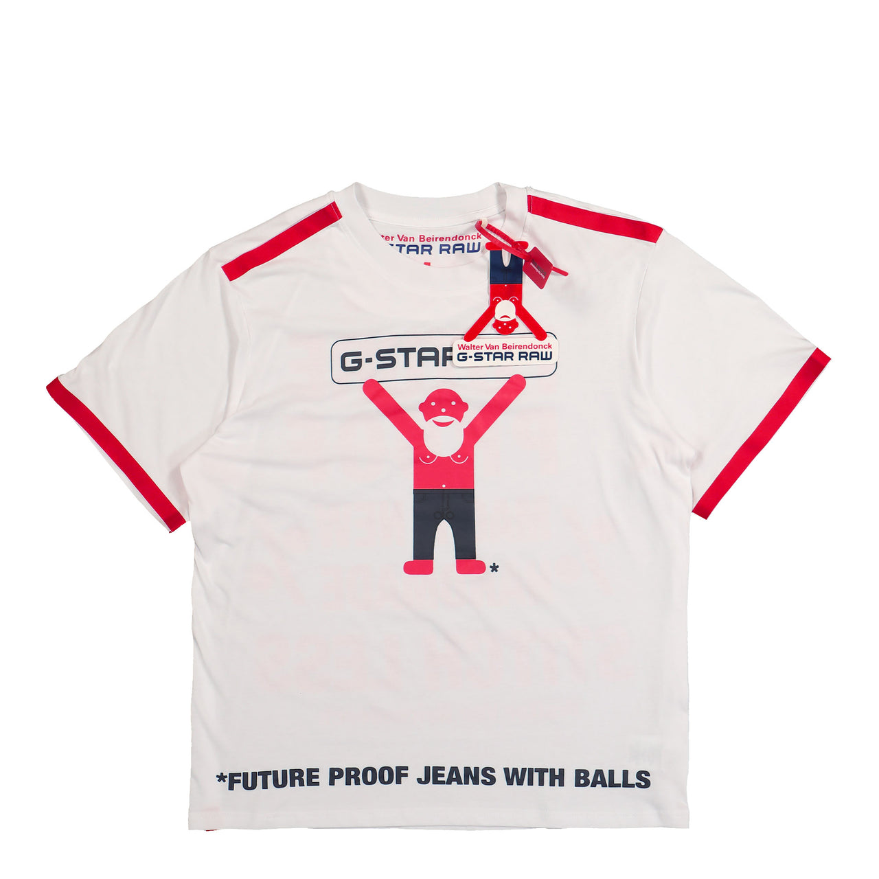 Walter Van Beirendonck Oversized Boxy Tee Text White Detail view 1 | Gate