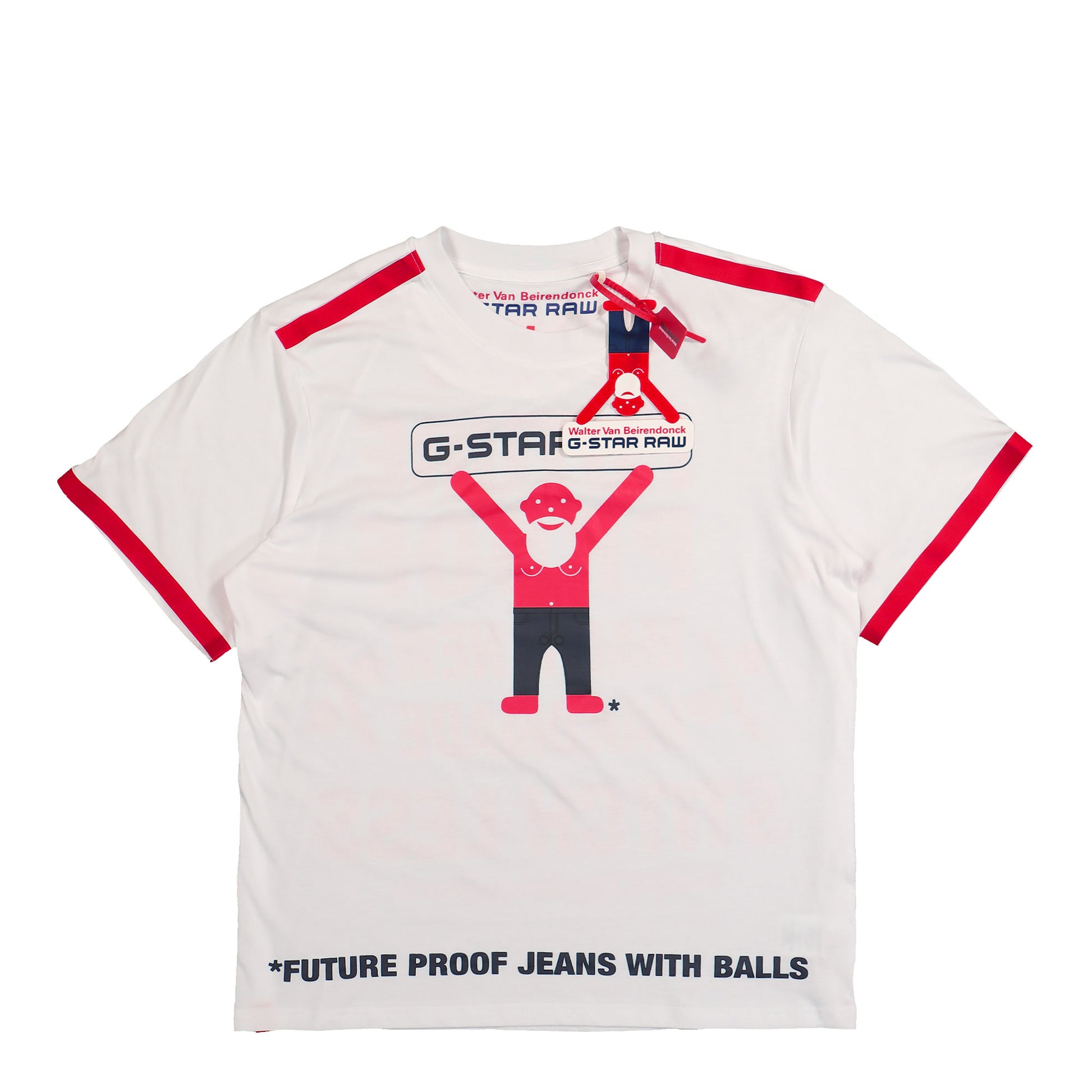 Walter Van Beirendonck Oversized Boxy Tee Text White Detail view 1 | Gate
