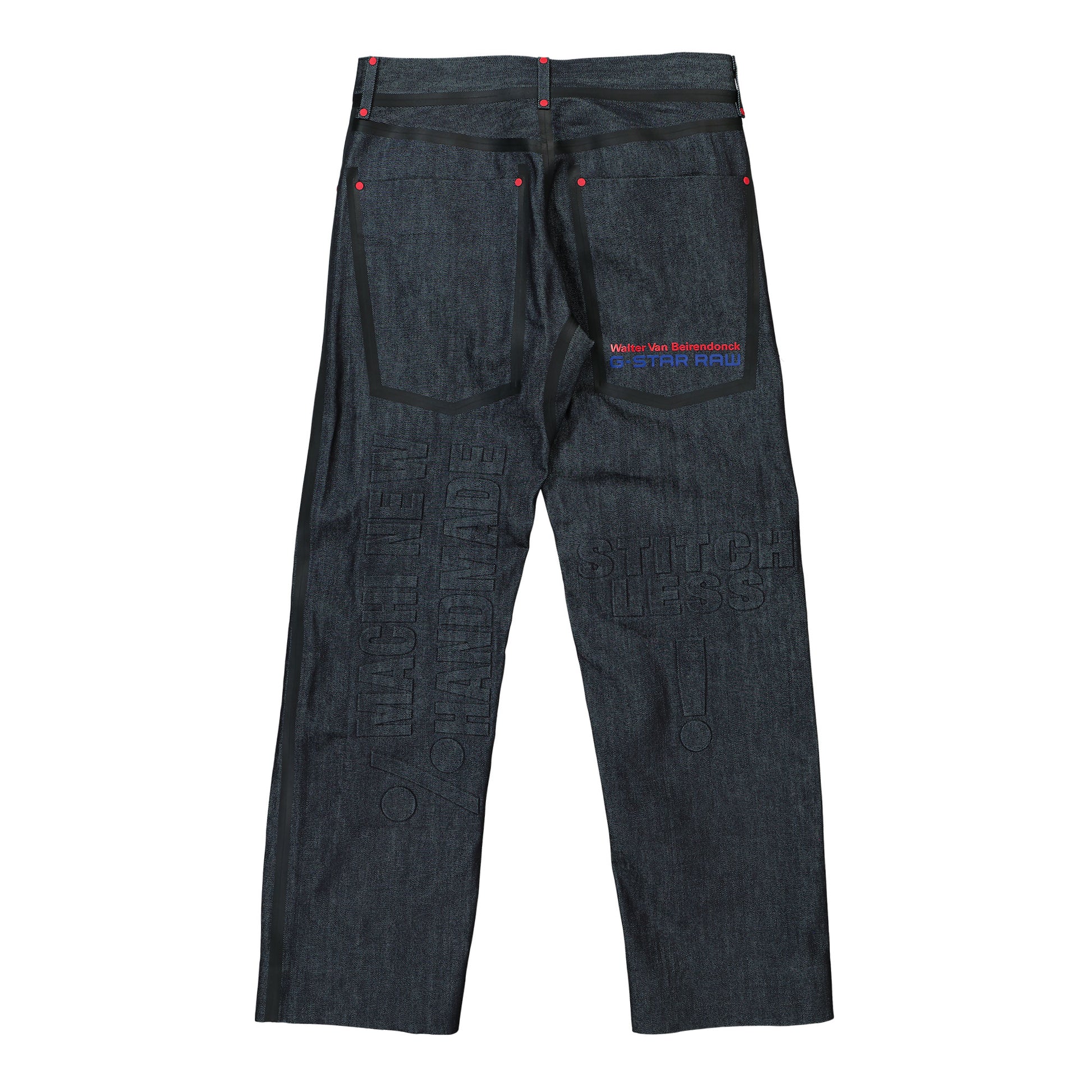 Walter Van Beirendonck Basic Jeans With Balls Blue Detail view 2 | Gate