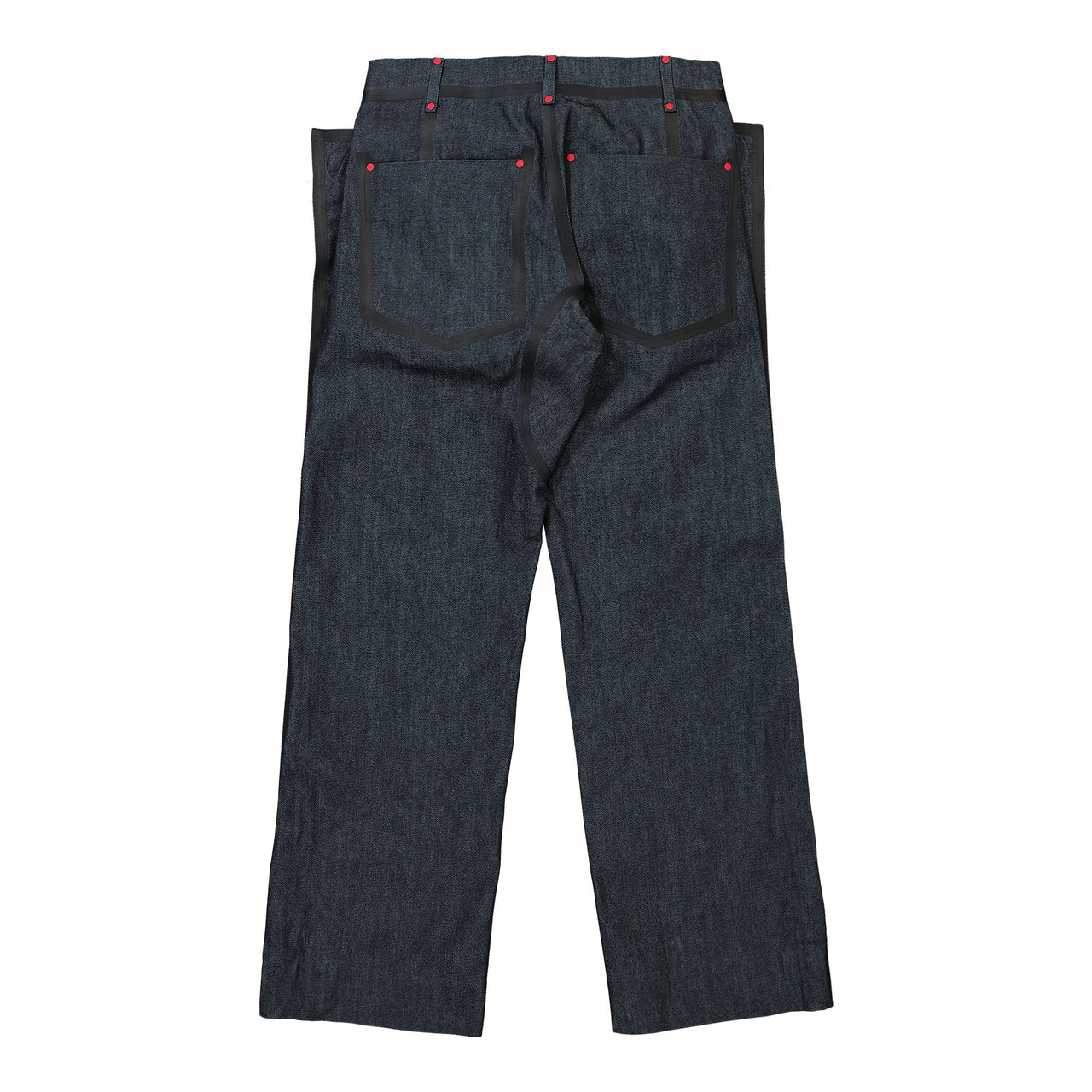 Walter Van Beirendonck Square Jeans With Balls Blue Detail view 1 | Gate