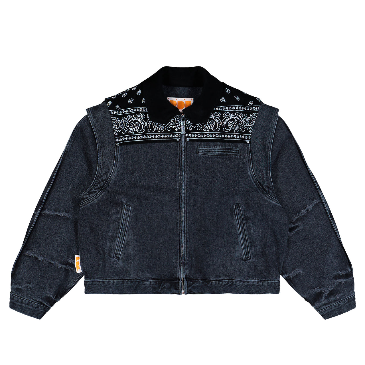 PDF Cape Jacket Black Wash Denim Jacket DFM09027DF119WHBLK / Black Wash | Overkill