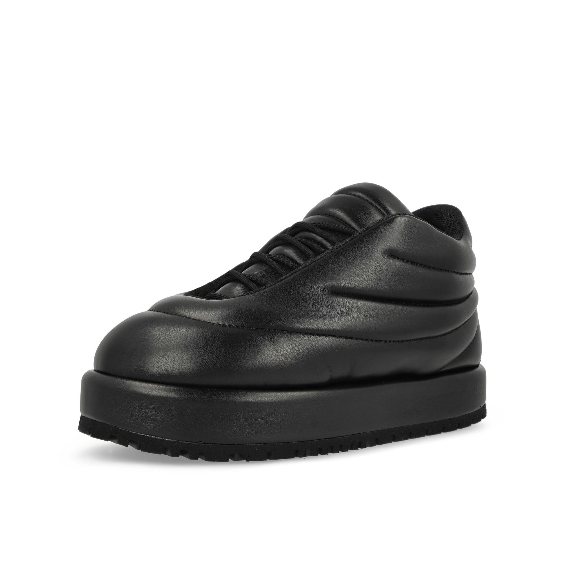 PDF Lace Up Embroidery Nuvola - Pluto Leather Black Sneaker Detail view 4 | Gate