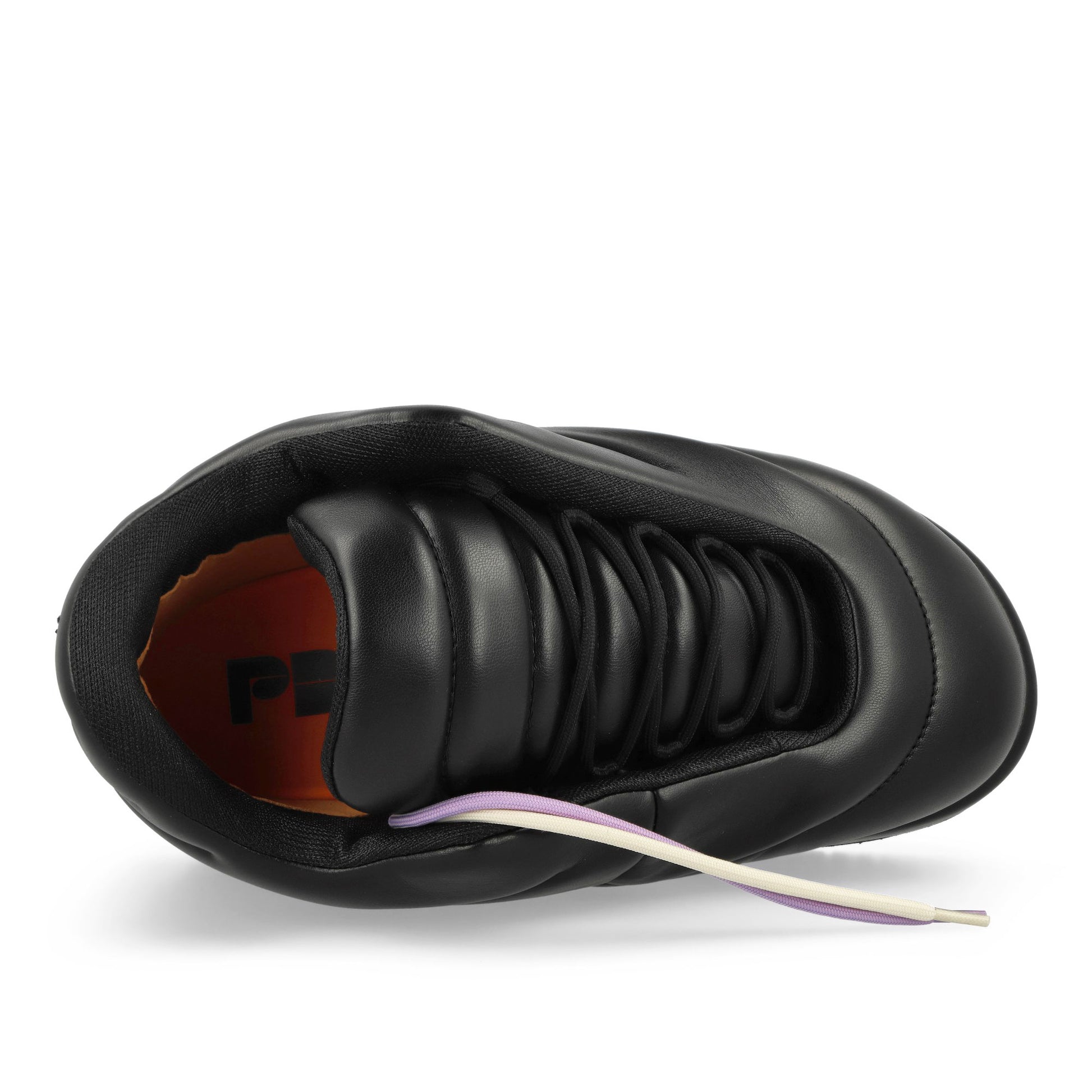 PDF Lace Up Embroidery Nuvola - Pluto Leather Black Sneaker Detail view 5 | Gate