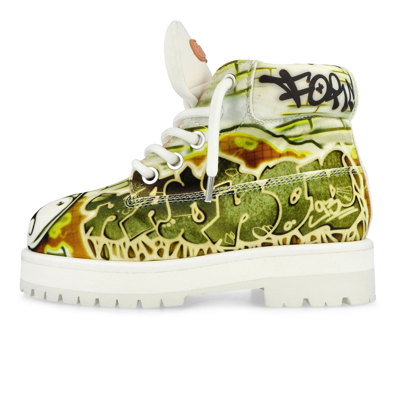 PDF Strada Low Graffiti Yellow Boots DFM45012S0010PXG Detail View 1 | GATE