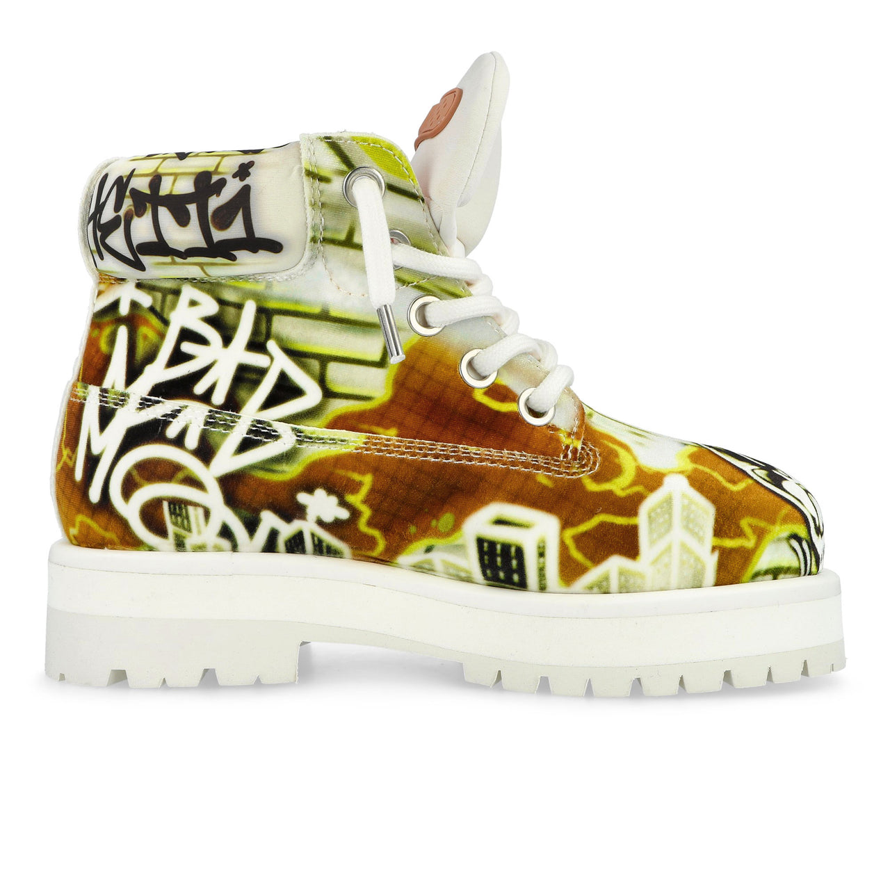 PDF Strada Low Graffiti Yellow Boots DFM45012S0010PXG Detail View 1 | GATE
