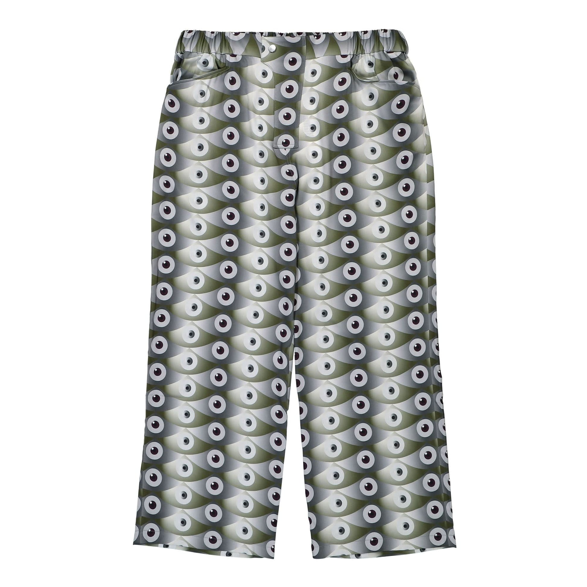 GmbH Dogu Eye Print Wide Leg Trousers With Eye Print Multicolor Detail view 1 | Gate