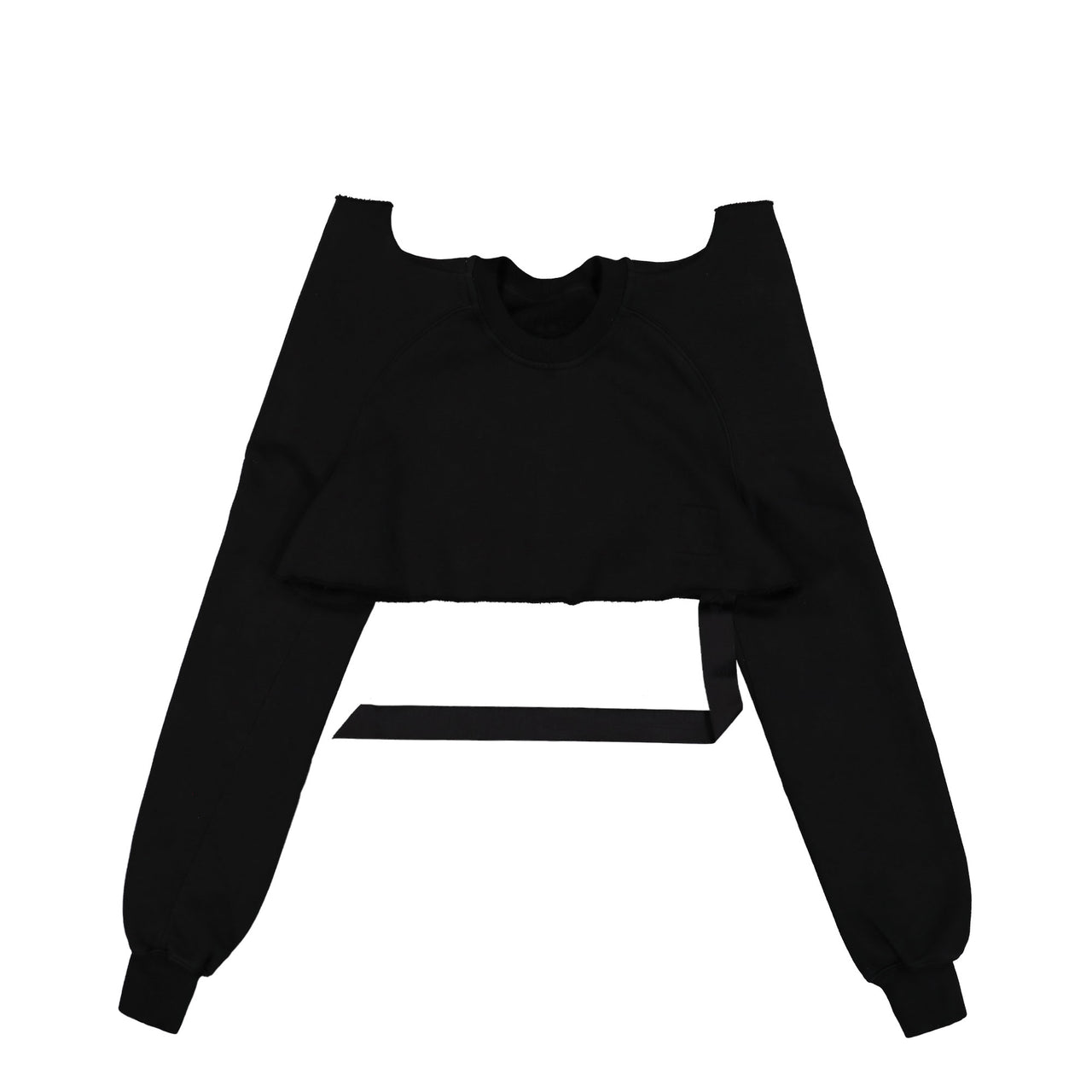 Rick Owens Cropped Tecsweat Black Detail view 1 | Gate