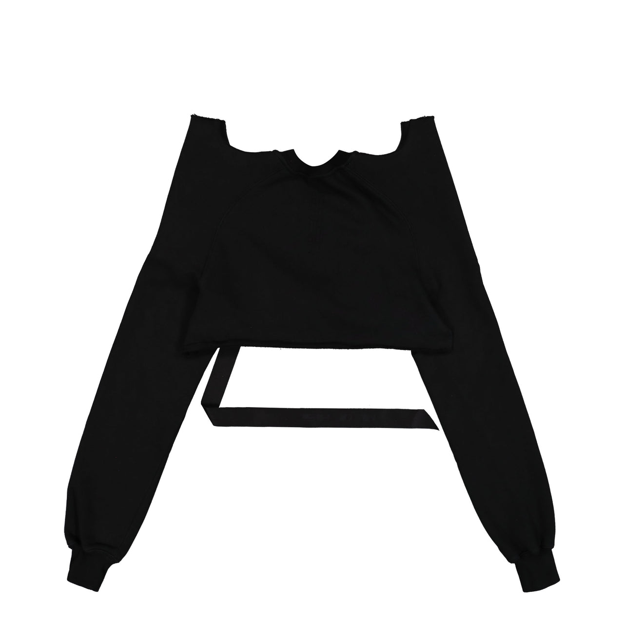 Rick Owens Cropped Tecsweat Black Detail view 1 | Gate