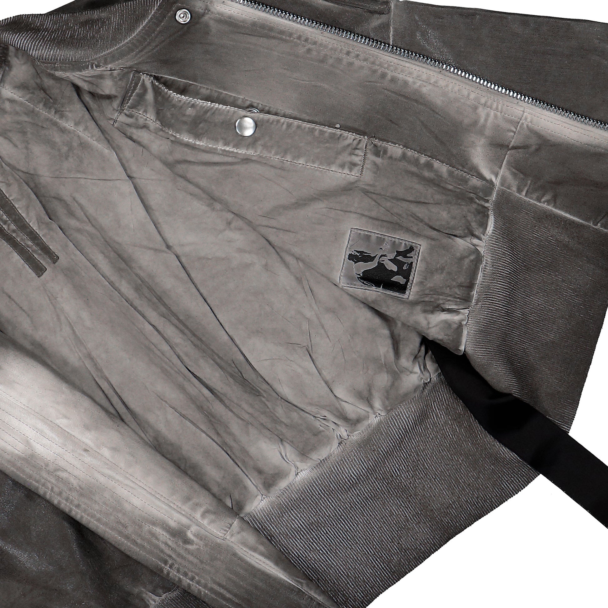 Rick Owens Flight JKT Cropped Grey Detail view 5 | Gate
