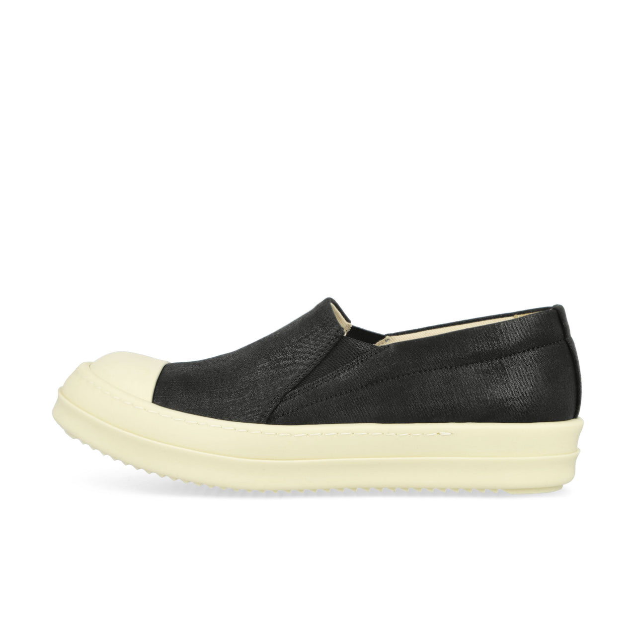 Rick Owens Boat Sneaks Black Sneaker Detail view 1 | Gate