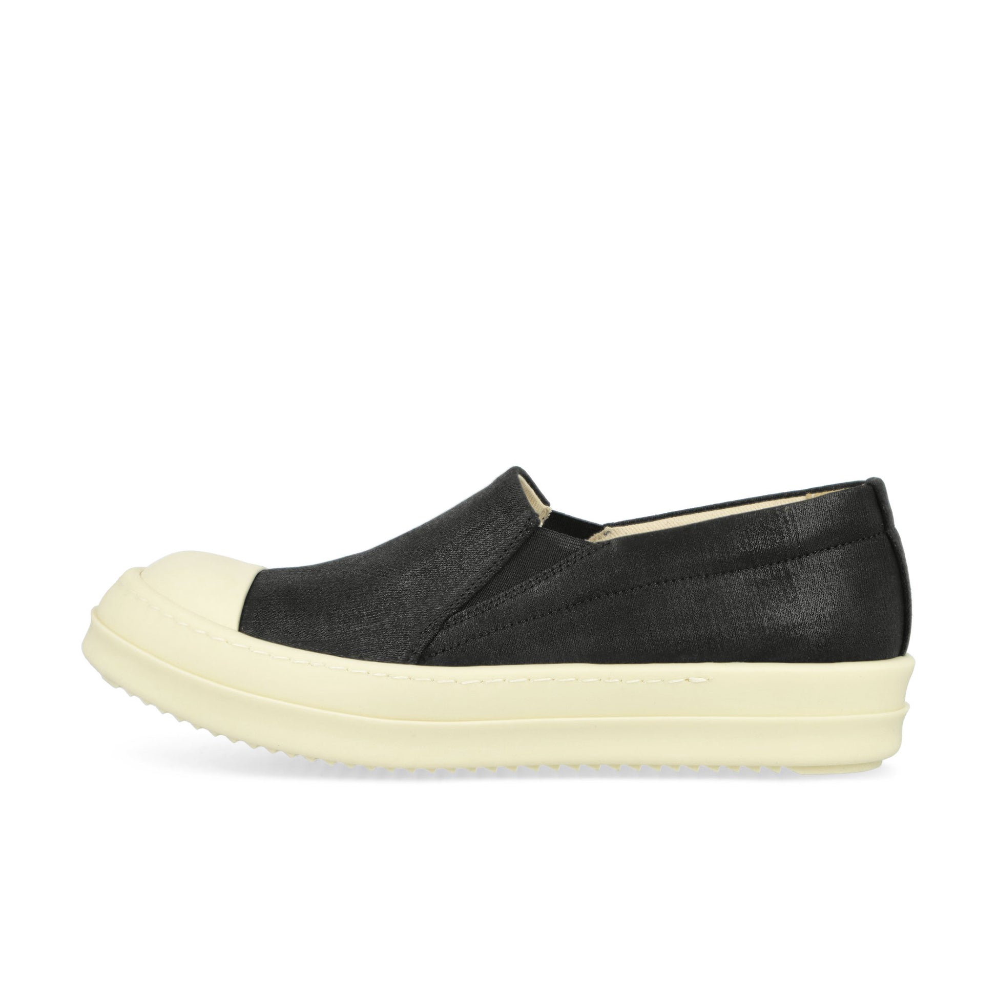 Rick Owens Boat Sneaks Black Sneaker Detail view 1 | Gate