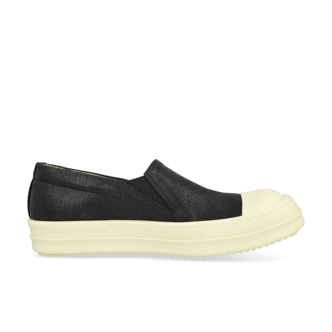 Rick Owens Boat Sneaks Black Sneaker Detail view 1 | Gate