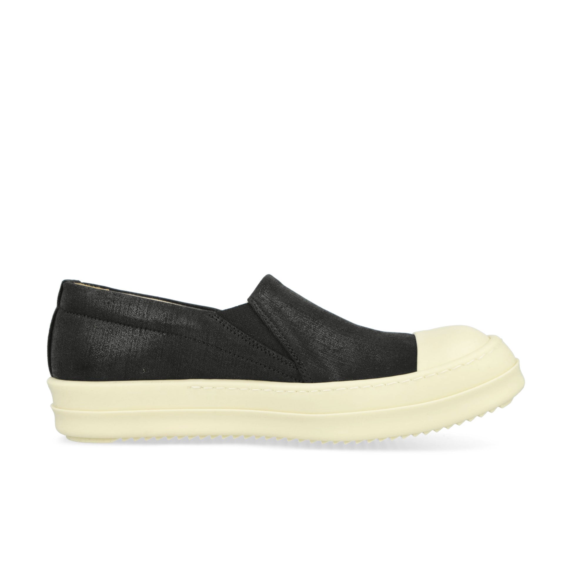 Rick Owens Boat Sneaks Black Sneaker Detail view 2 | Gate
