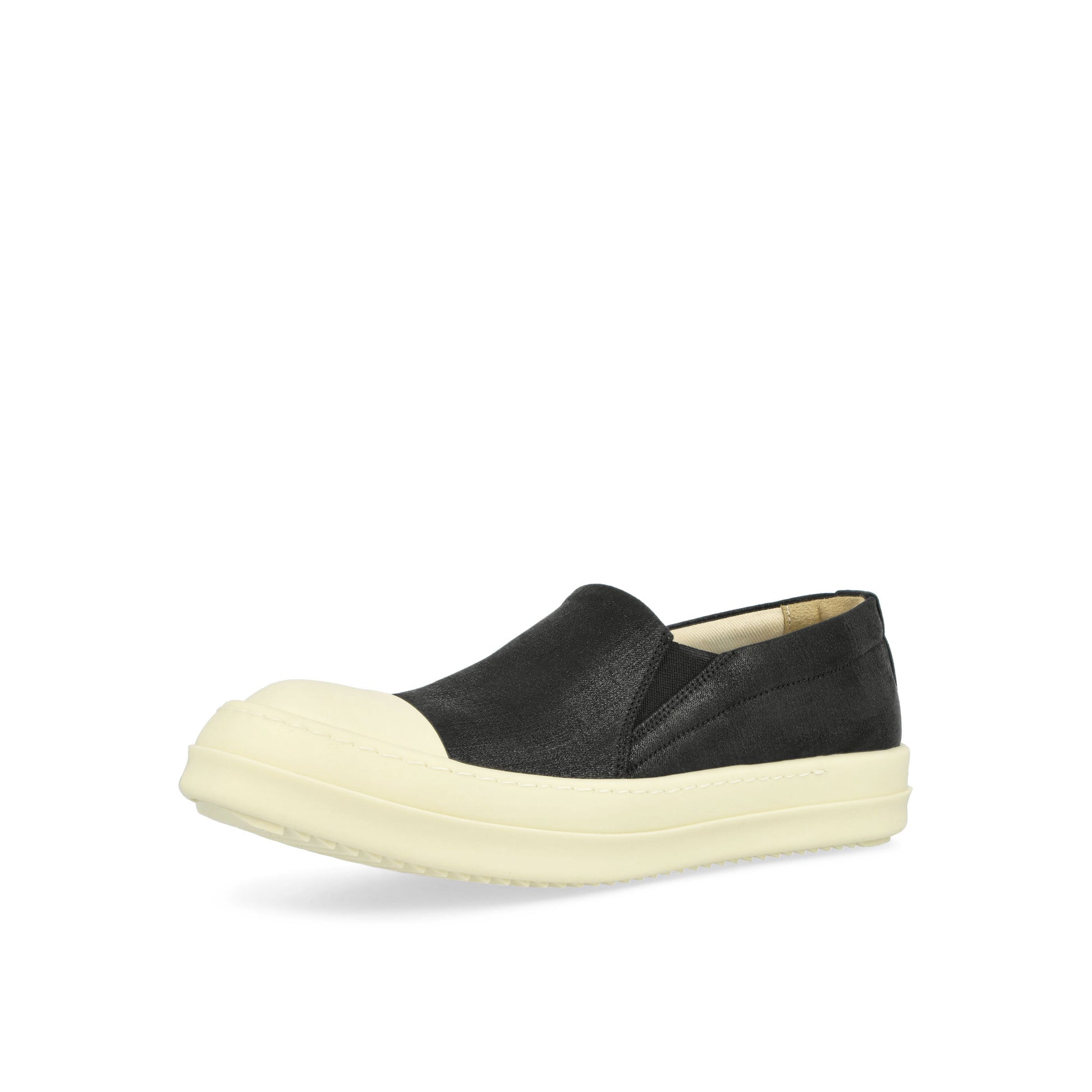 Rick Owens Boat Sneaks Black Sneaker Detail view 4 | Gate