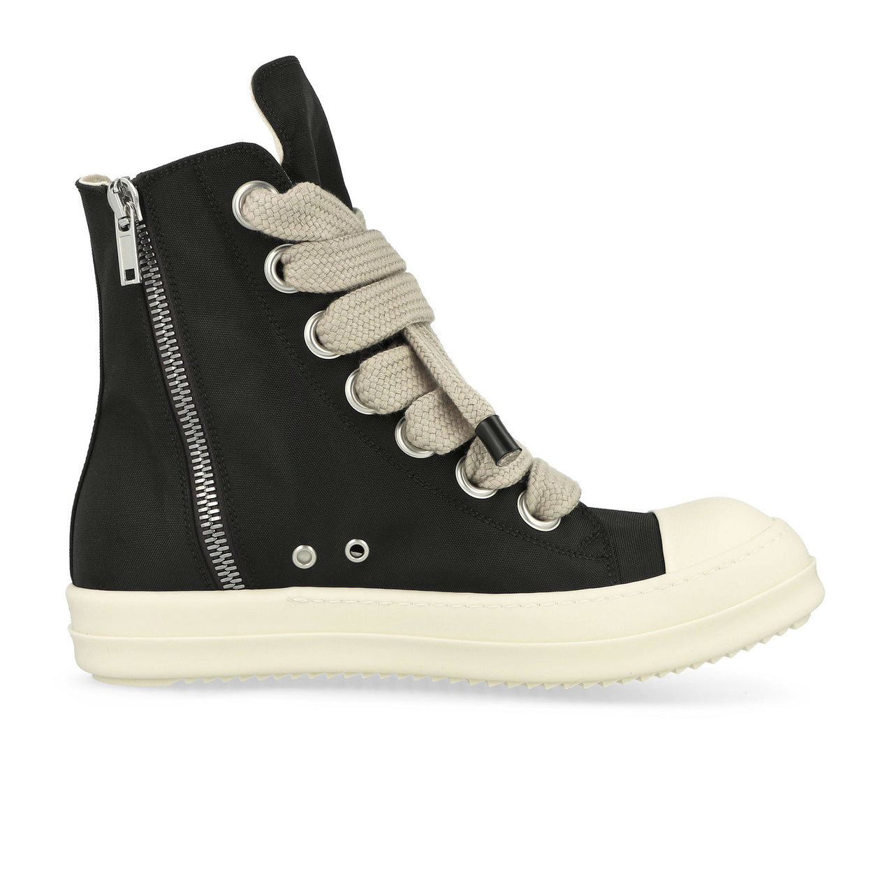Rick Owens DRKSHDW Jumbolace Sneaks Black / Milk / Milk Sneaker DS01F4818 DOW2 911 Detail View 1 | GATE