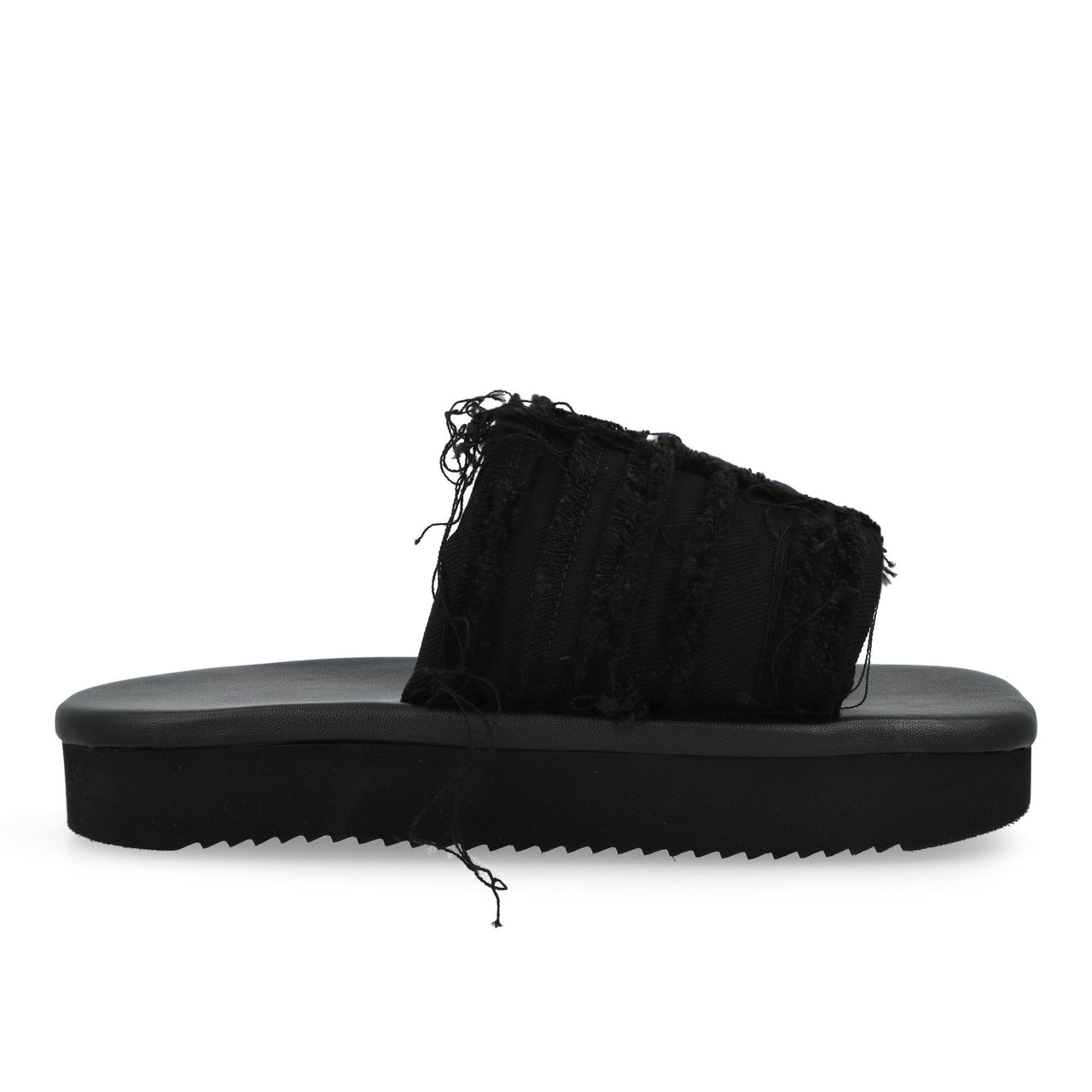 Rick Owens DRKSHDW Slide Black / Black Slides DS01F4855 SLASH 99 Detail View 1 | GATE