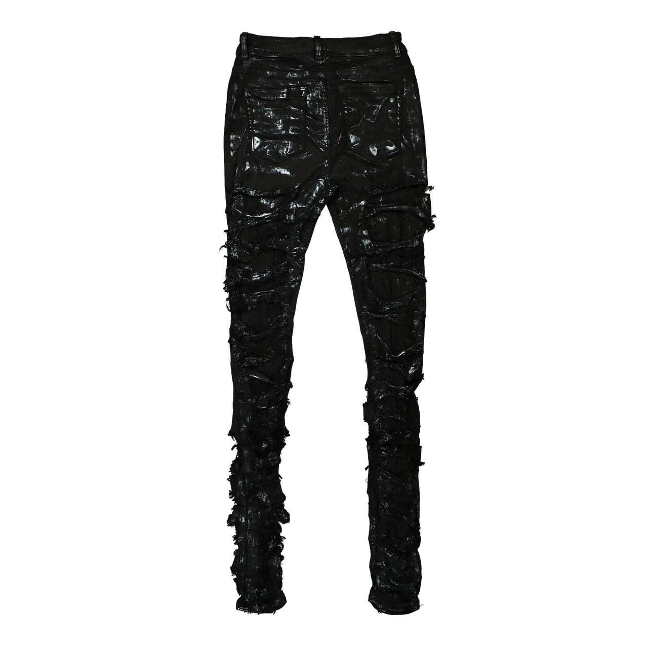 Rick Owens Detroit Cut Denim Pants Black Detail view 1 | Gate