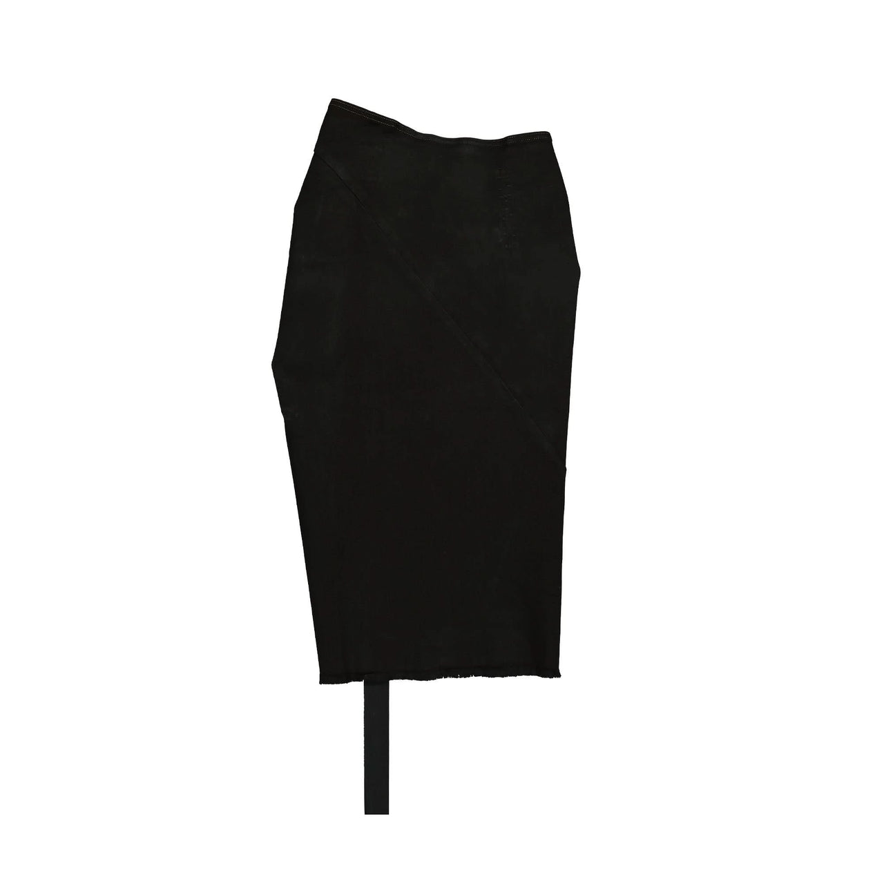 Rick Owens Edfu Denim Skirt Knee Black Detail view 1 | Gate