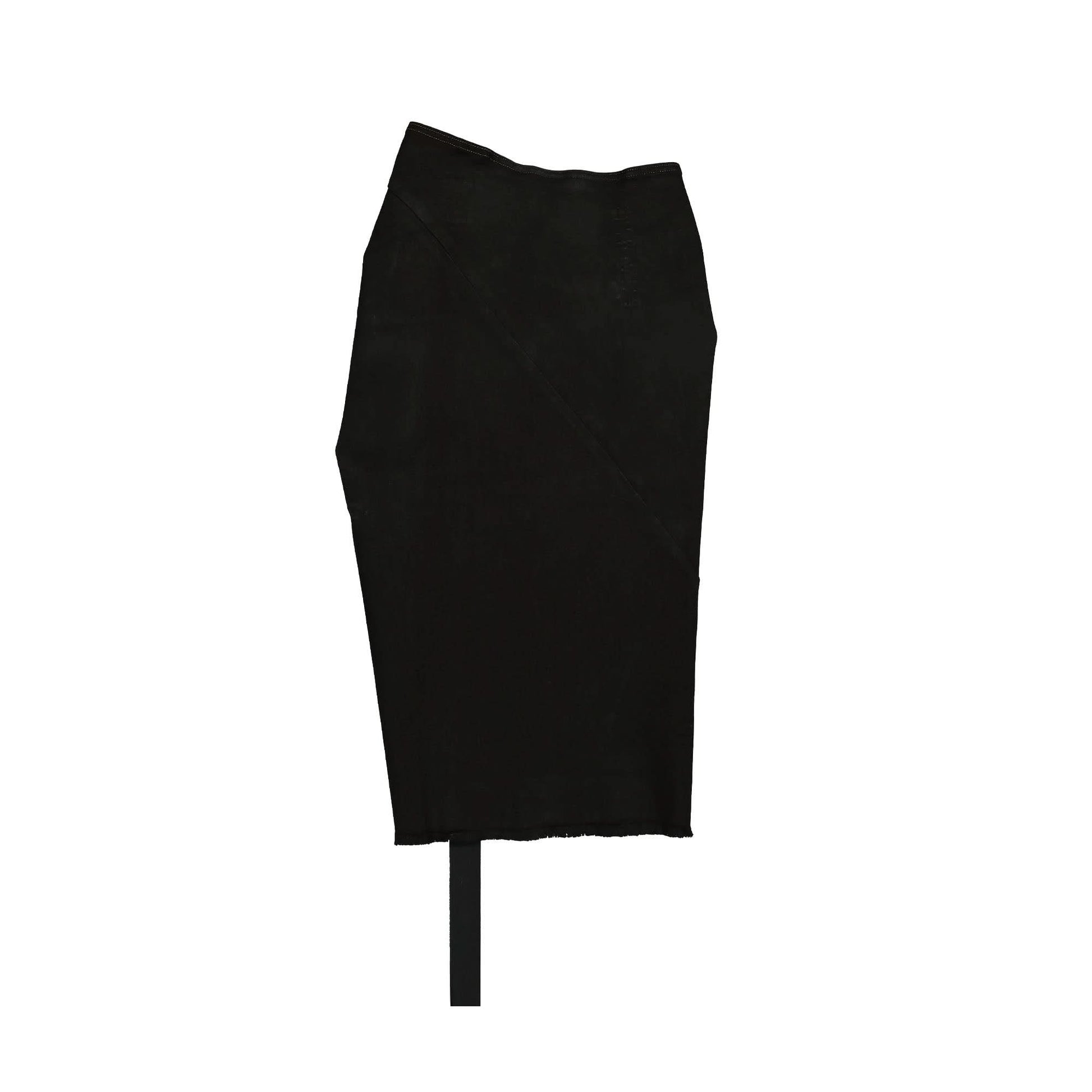 Rick Owens Edfu Denim Skirt Knee Black Detail view 2 | Gate