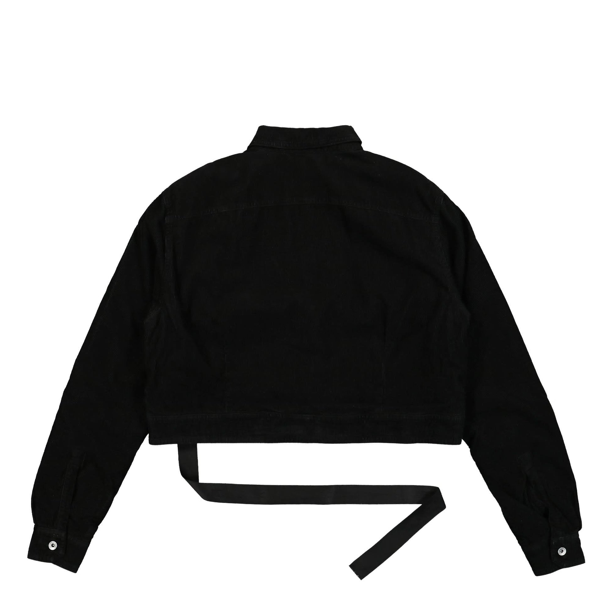 Rick Owens Cape Sleeve Cropped Outershirt Black Detail view 2 | Gate