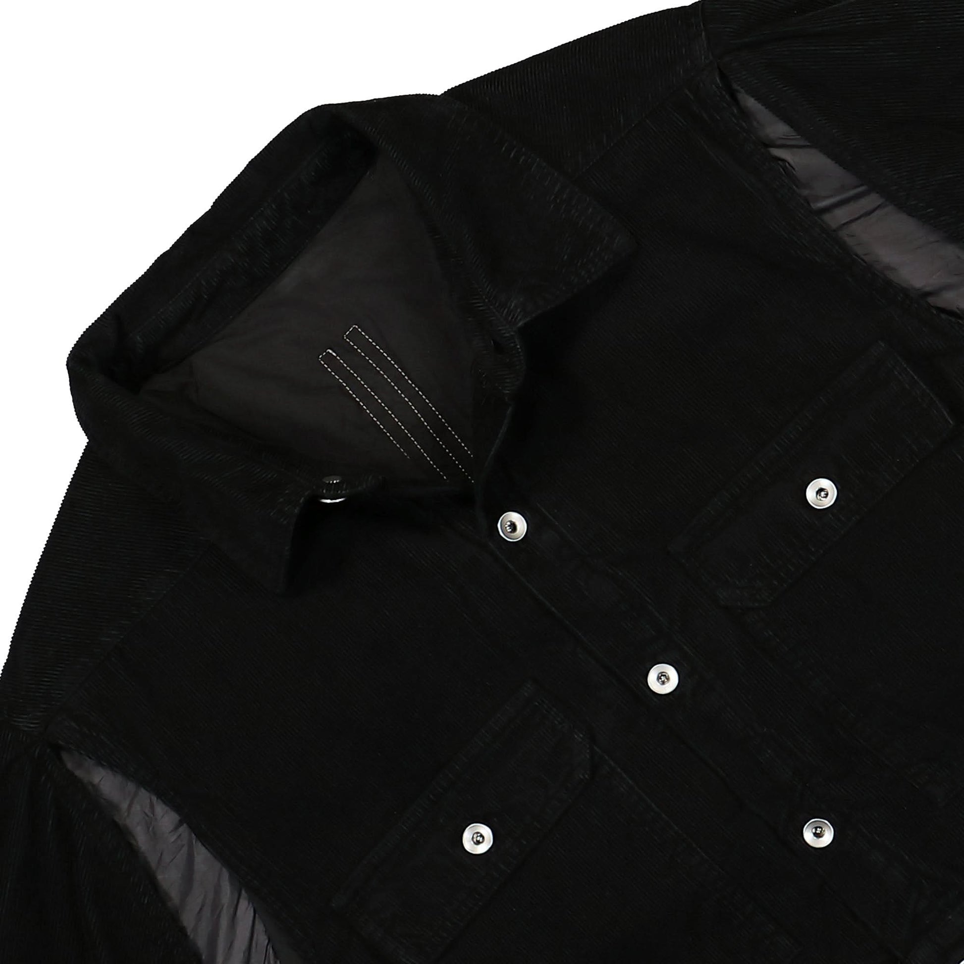 Rick Owens Cape Sleeve Cropped Outershirt Black Detail view 3 | Gate