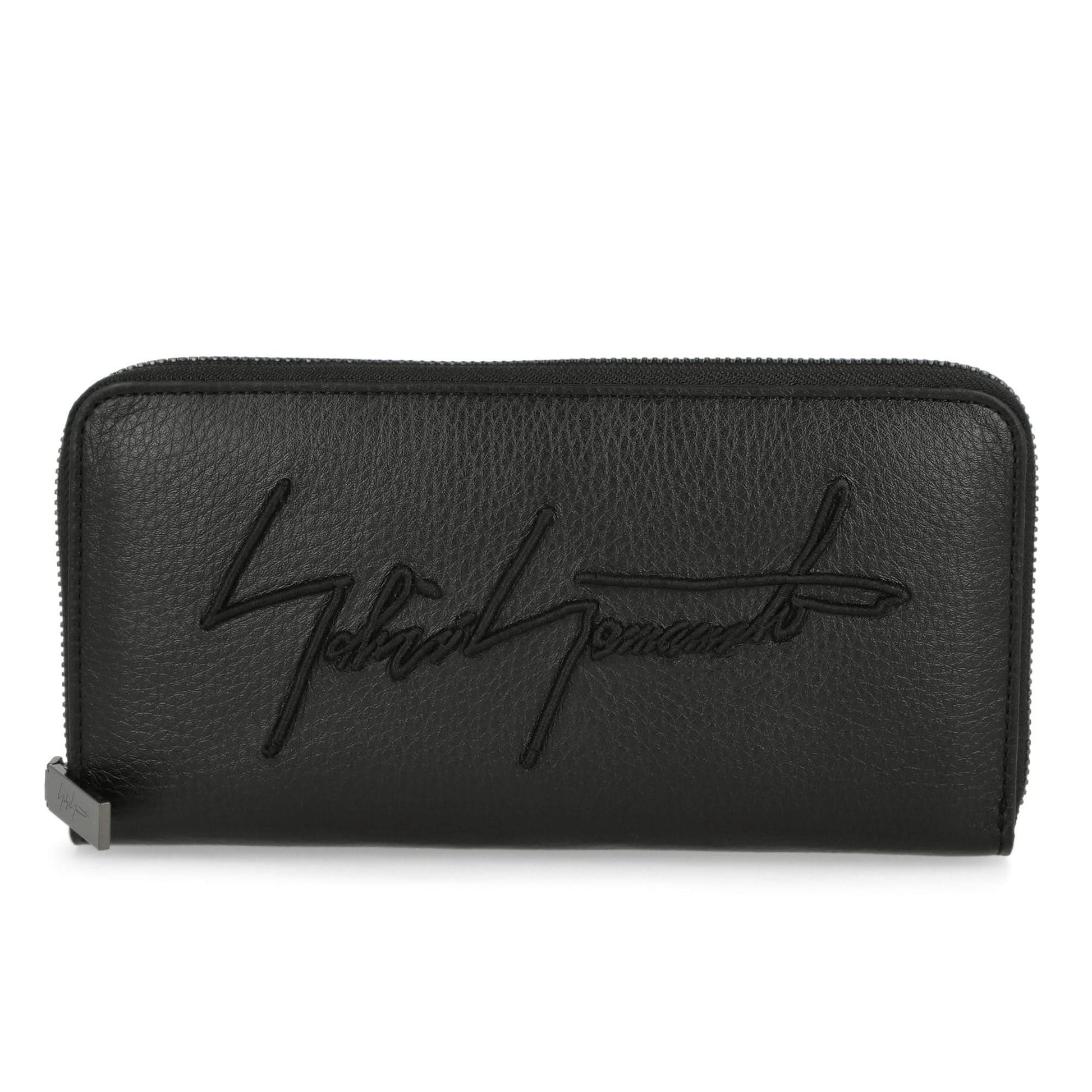 Yohji Yamamoto "Discord" YY Round Zipper Wallet Black Detail view 1 | Gate