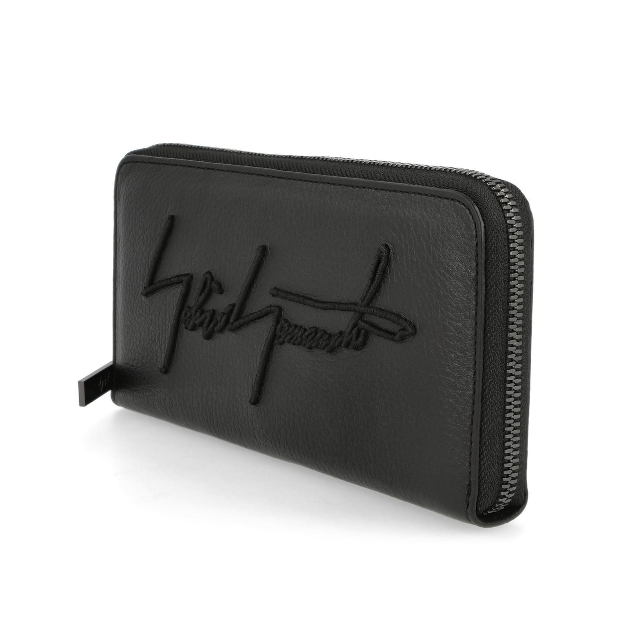 Yohji Yamamoto "Discord" YY Round Zipper Wallet Black Detail view 1 | Gate
