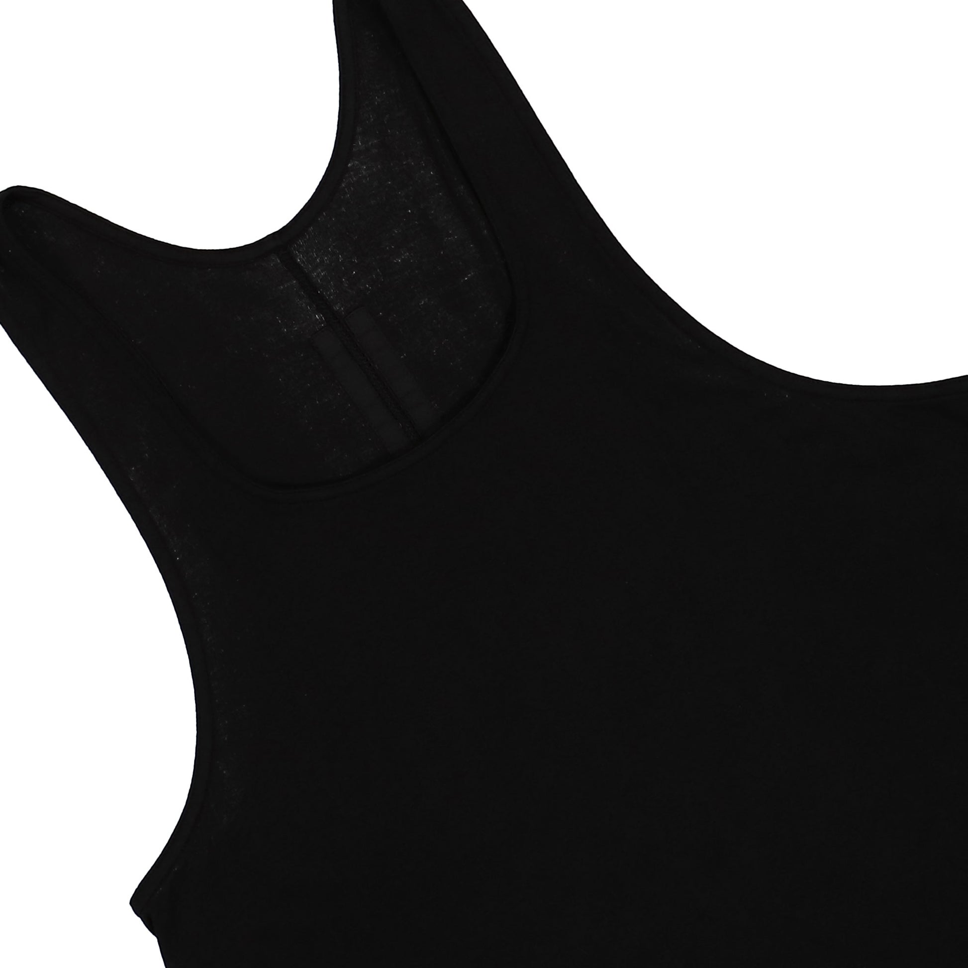 Rick Owens Cropped Tank Black Detail view 3 | Gate