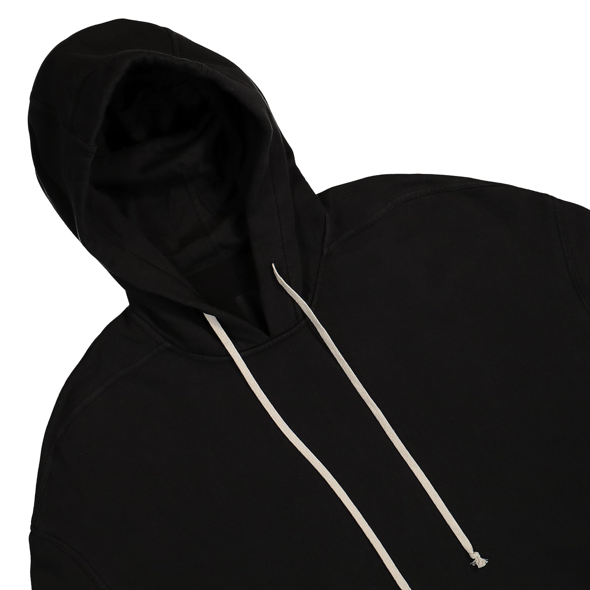 Rick Owens Peter Hoodie Black Detail view 3 | Gate