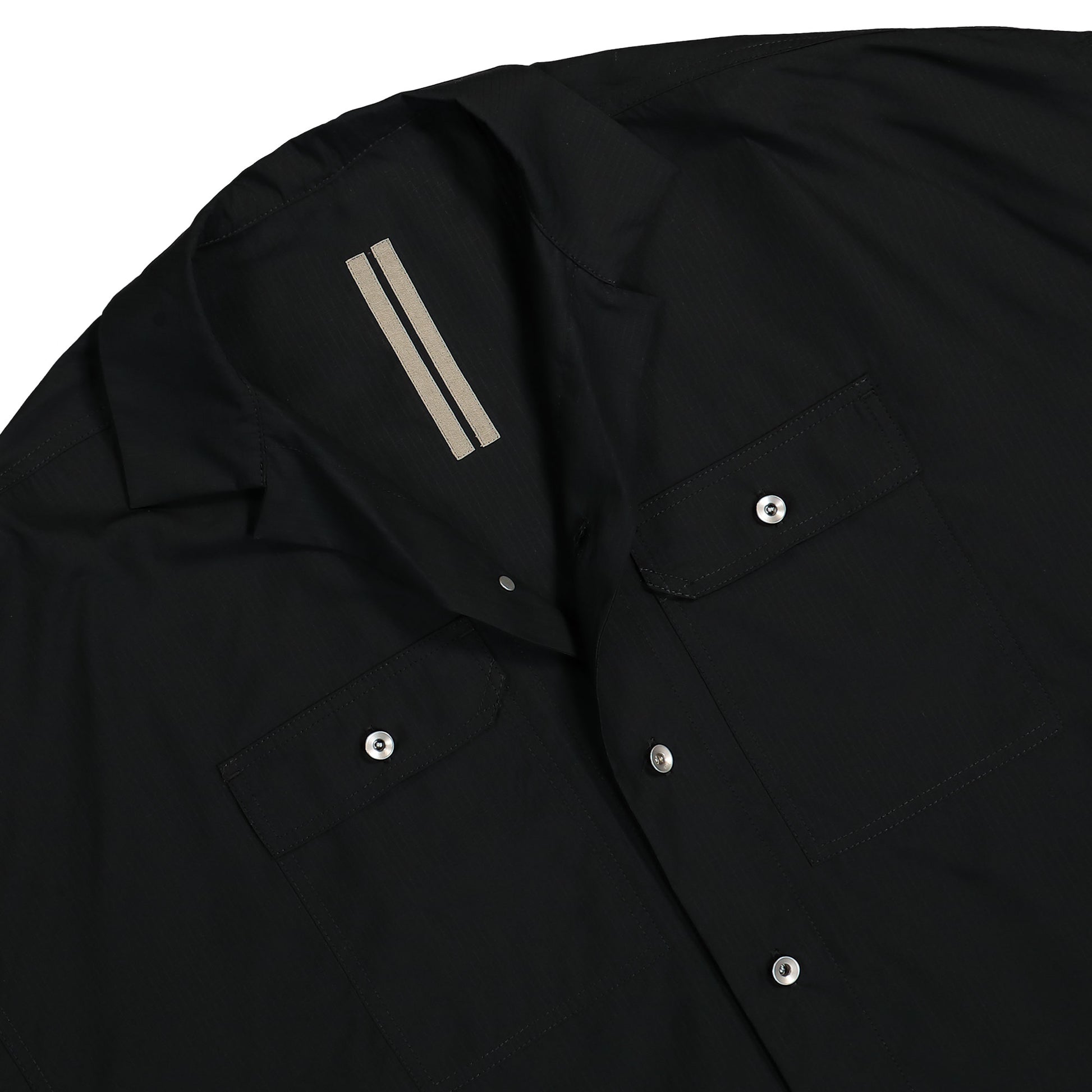 Rick Owens Magnum Tommy Shirt Black Detail view 3 | Gate