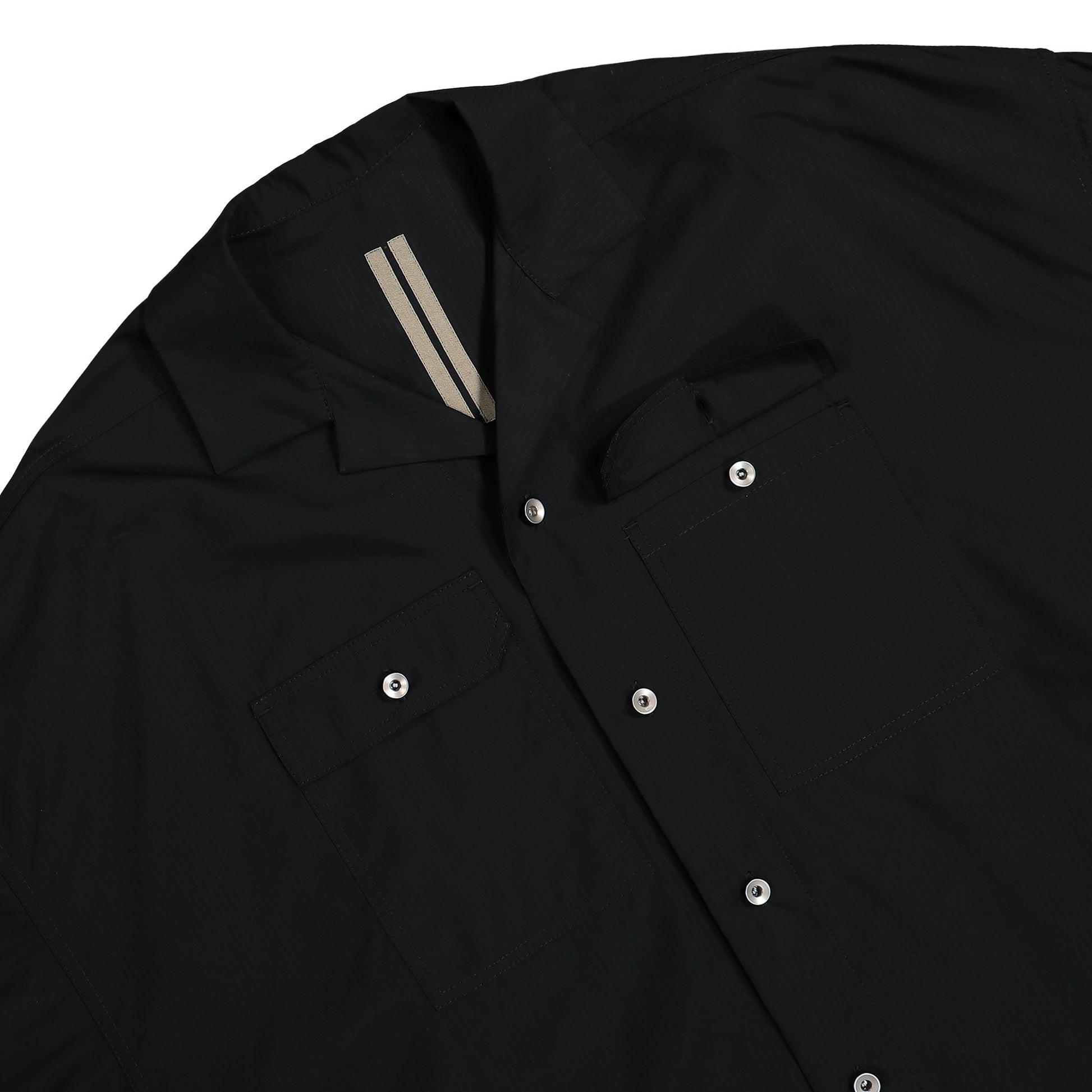 Rick Owens Magnum Tommy Shirt Black Detail view 4 | Gate