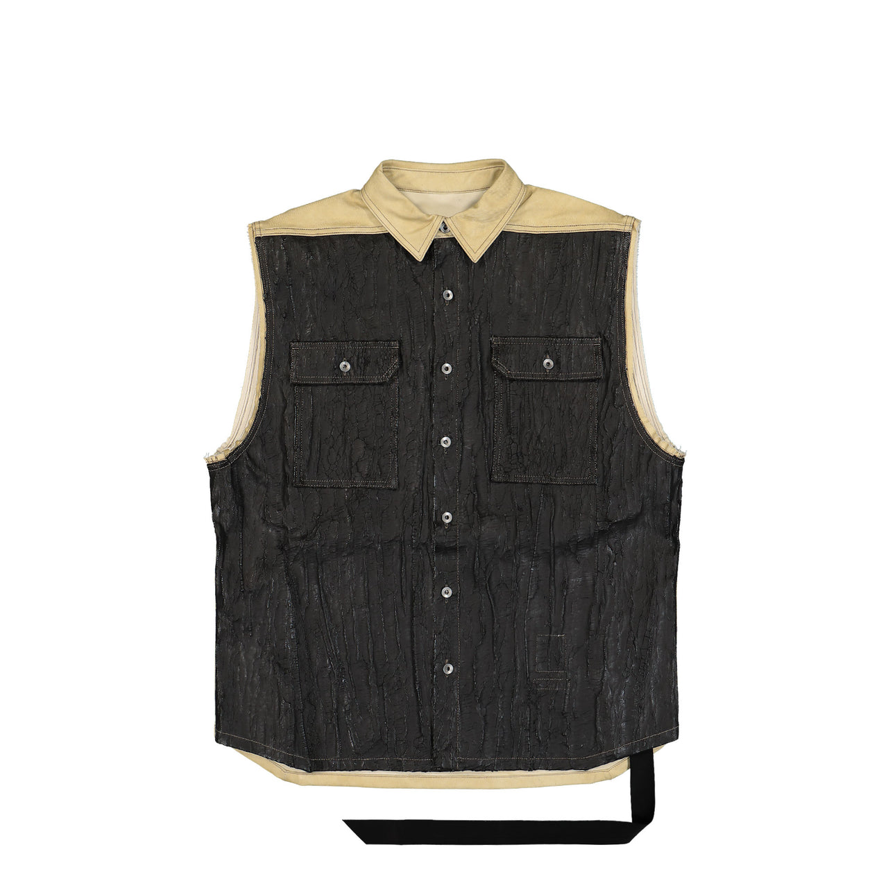 Rick Owens Jumbo Outershirt Black Detail view 1 | Gate