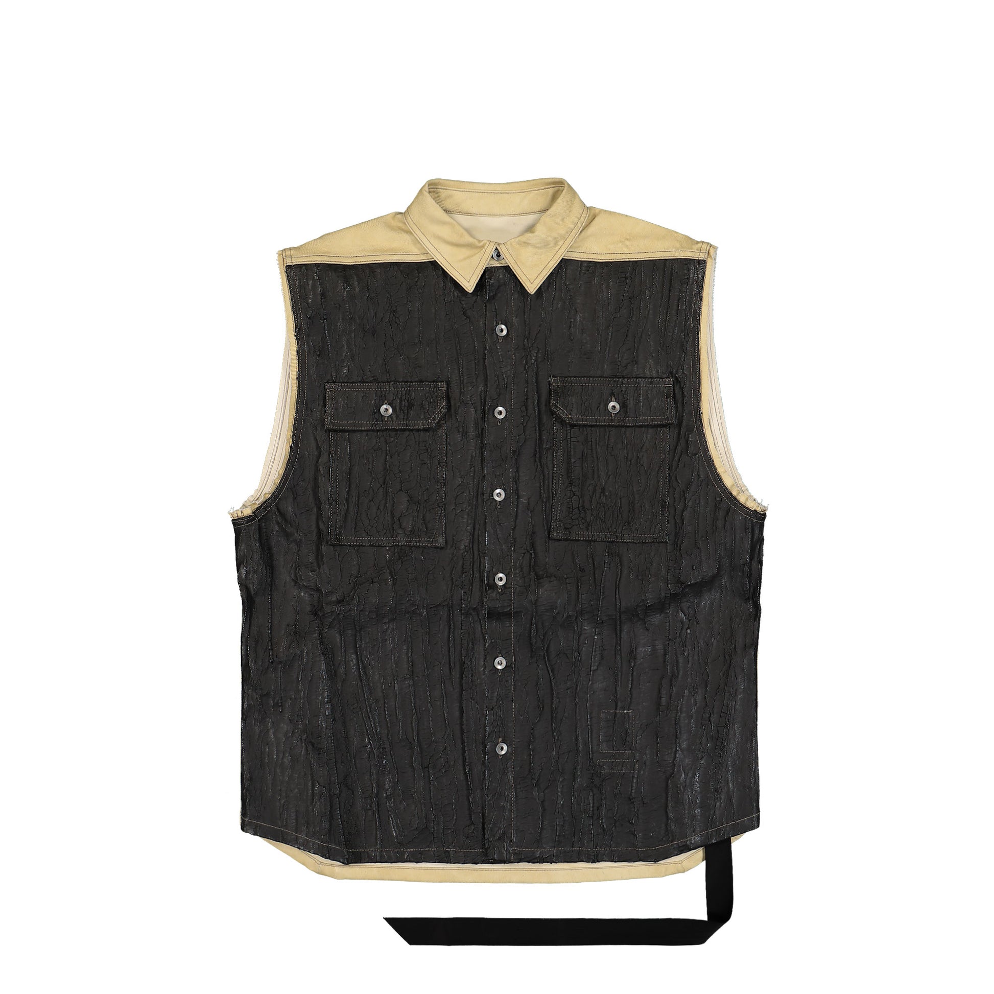 Rick Owens Jumbo Outershirt Black Detail view 1 | Gate