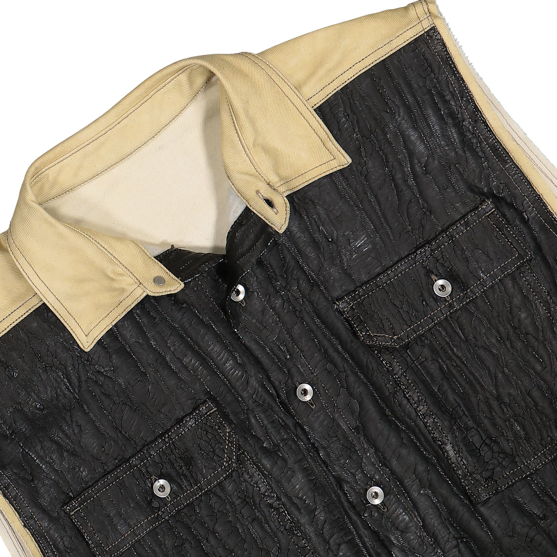 Rick Owens Jumbo Outershirt Black Detail view 3 | Gate