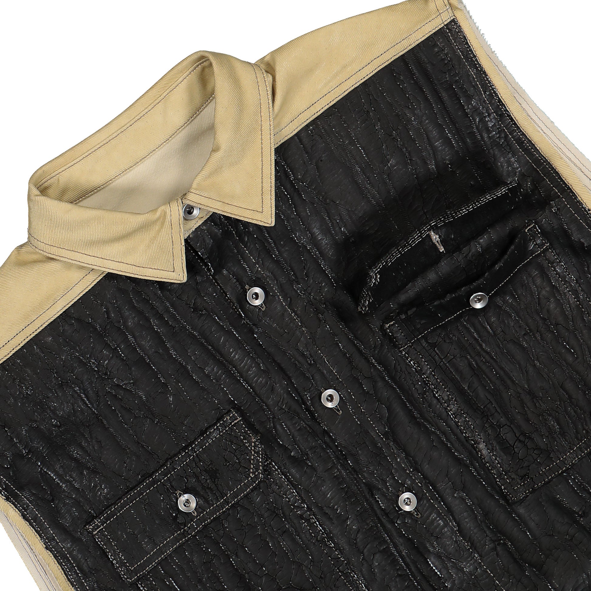 Rick Owens Jumbo Outershirt Black Detail view 4 | Gate