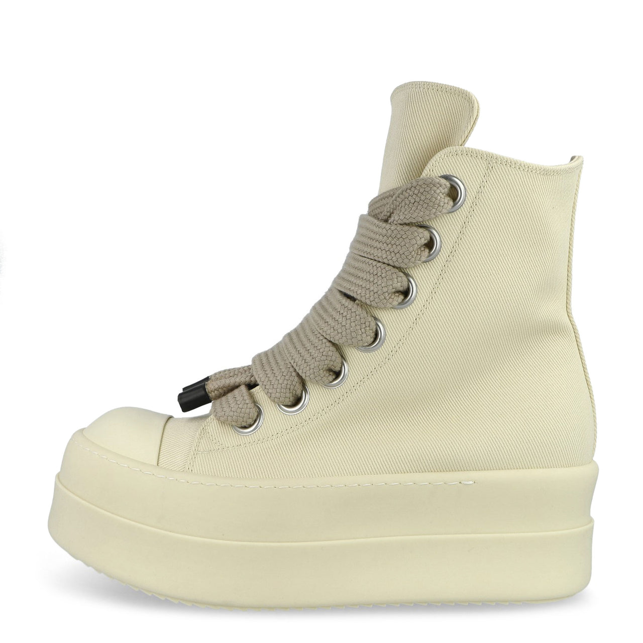 Rick Owens DRKSHDW Mega Bumper Jumbolace Sneaks Milk / Milk / Milk Sneaker Boots DU01F4850 DOW2 1111 Detail View 1 | GATE
