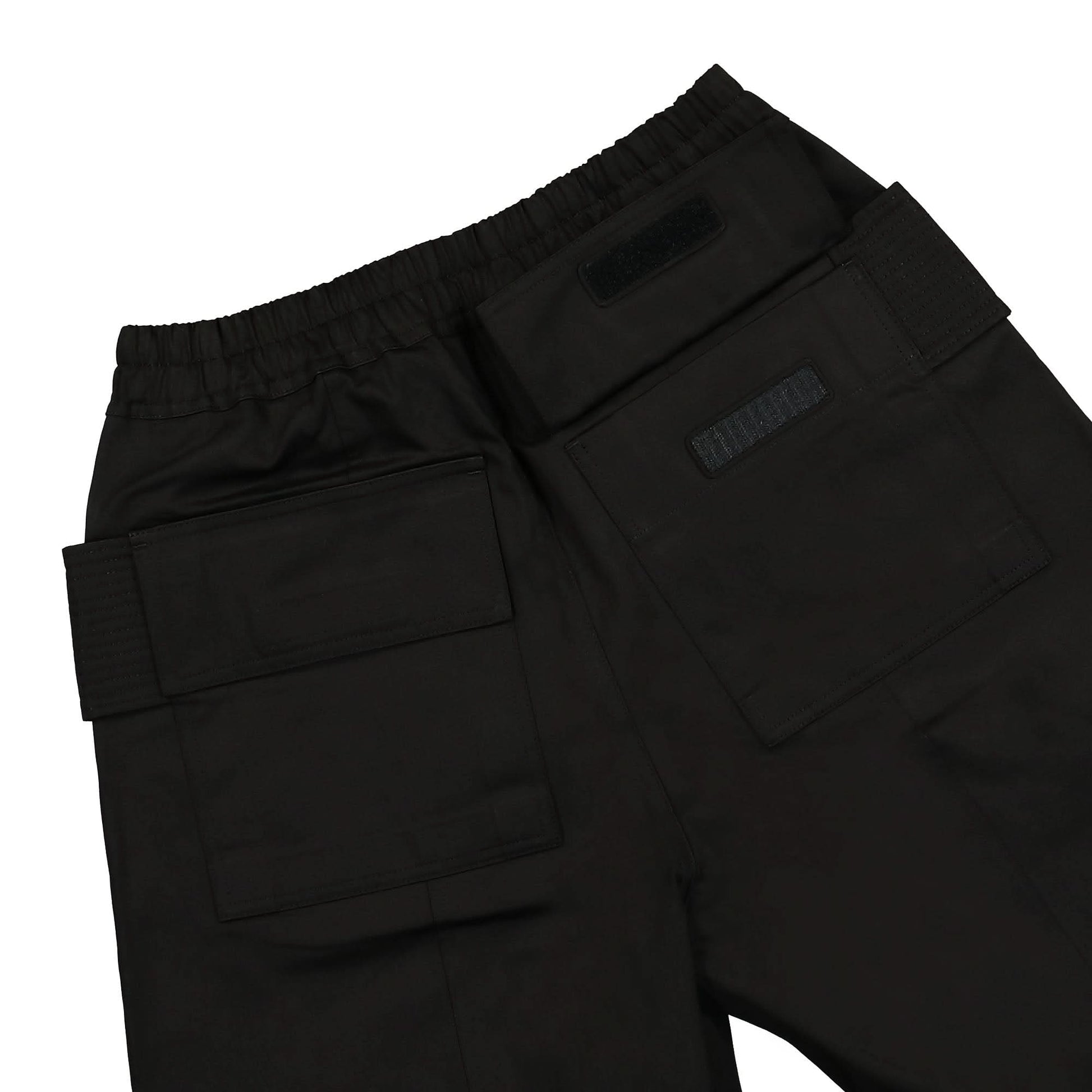 Rick Owens Creatch Cargo Drawstring Pants Black Detail view 5 | Gate