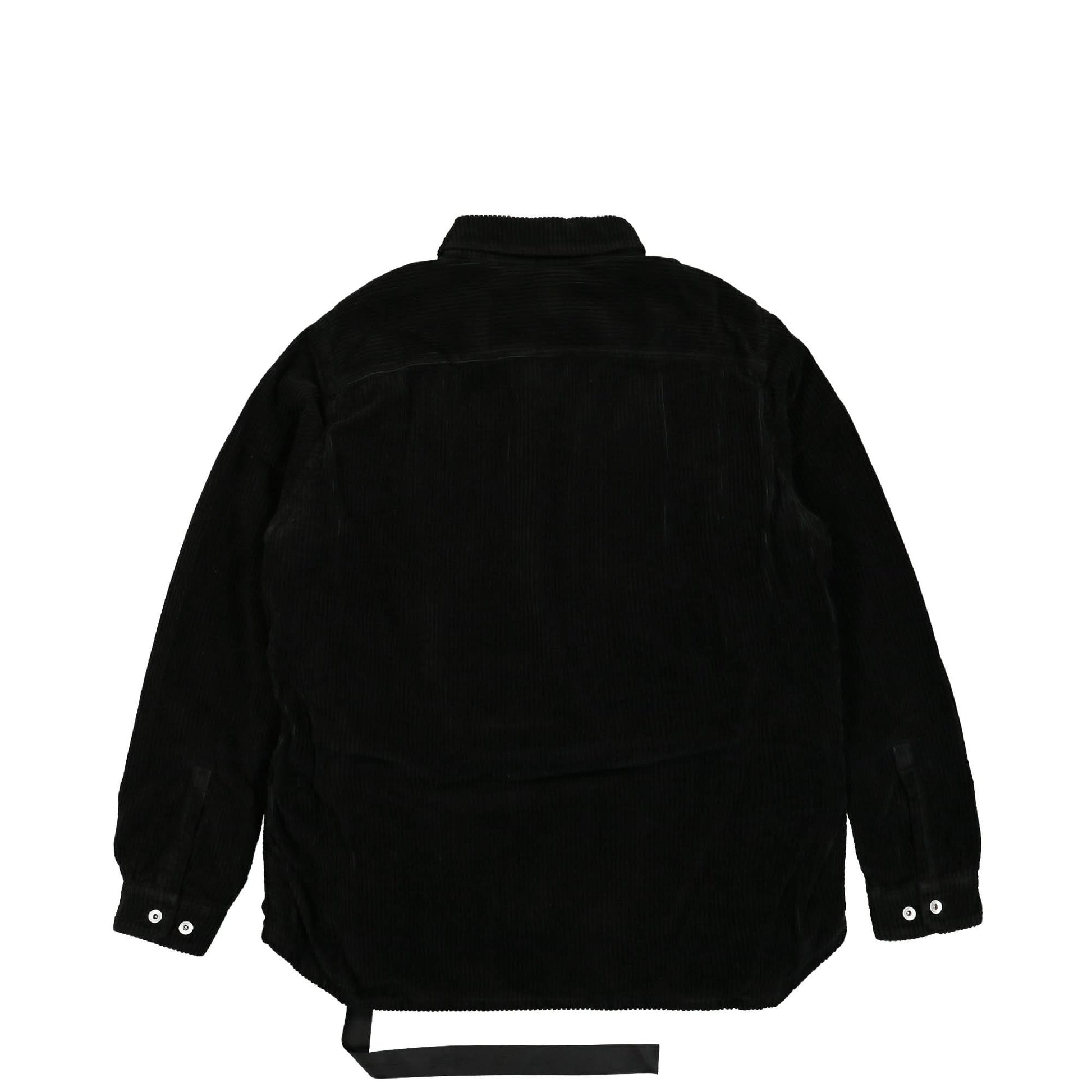 Rick Owens Corduroy Outershirt Black Detail view 2 | Gate